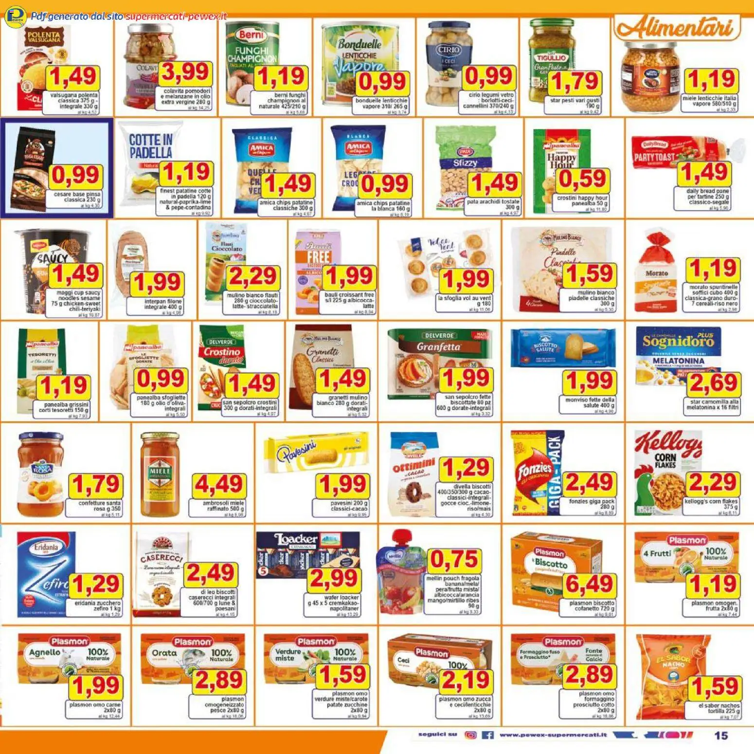 Volantino Pewex del 27.12.2025 | Pagina: 15 | Prodotti: Pane, Patate, Pepe, Latte