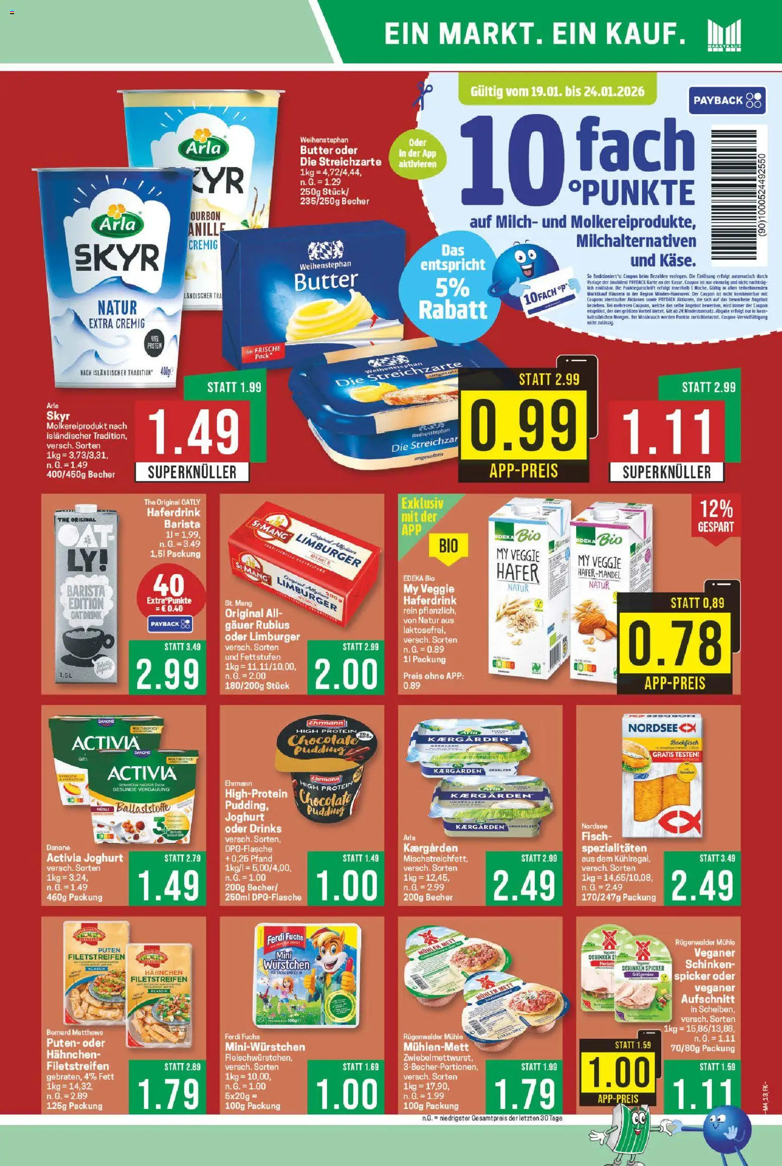 Marktkauf Prospekt 	 – gültig ab 19.01.2026 | Seite: 13 | Produkte: Mühle, Hahnchen, Milch, Haferdrink