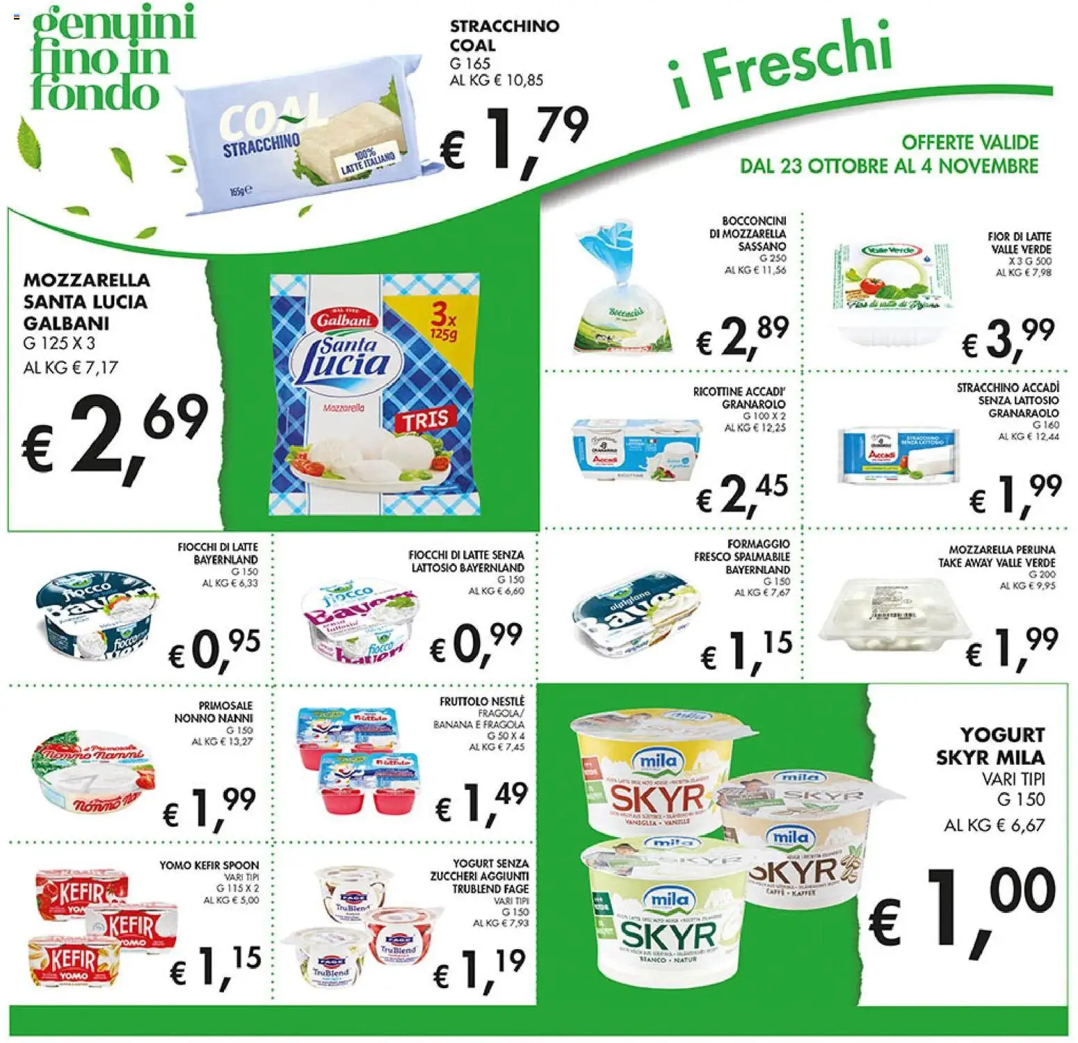 Volantino Coal del 23.10.2025 | Pagina: 8 | Prodotti: Yogurt, Fiocchi, Mozzarella, Stracchino