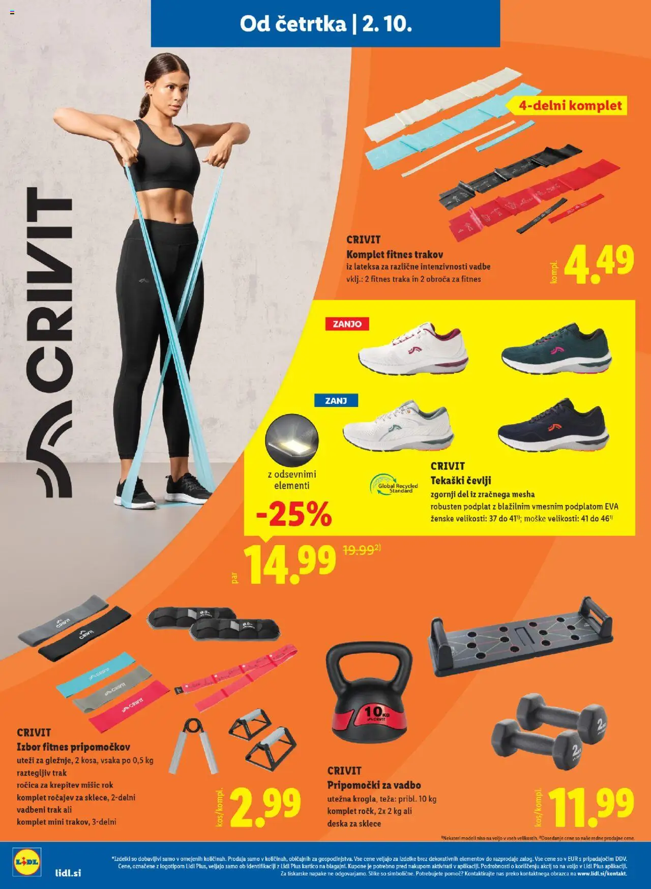 Novi Lidl katalog ponudbe – veljaven od 02.10.2025 | Stran: 34 | Izdelki: Teza, Cevlji