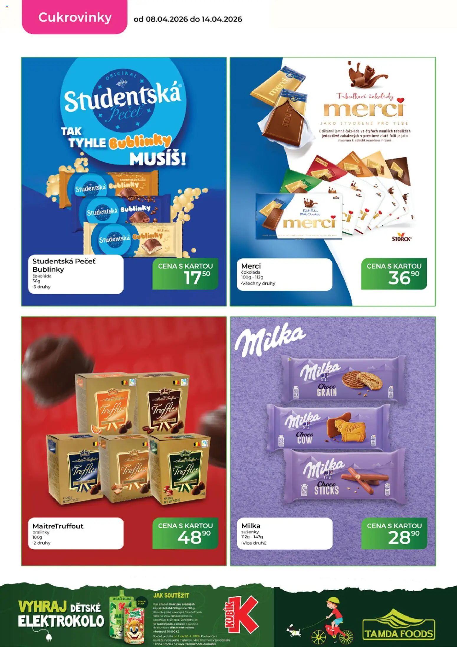 Tamda Foods leták od 08.04.2026 | Strana: 30 | Produkty: Čokoláda, Milka, Truffles, Sušenky