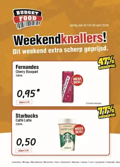 Budget Food folder - Weekendfolder - Voorbeeld van een folder van Budget Food, geldig van 24.04.2026