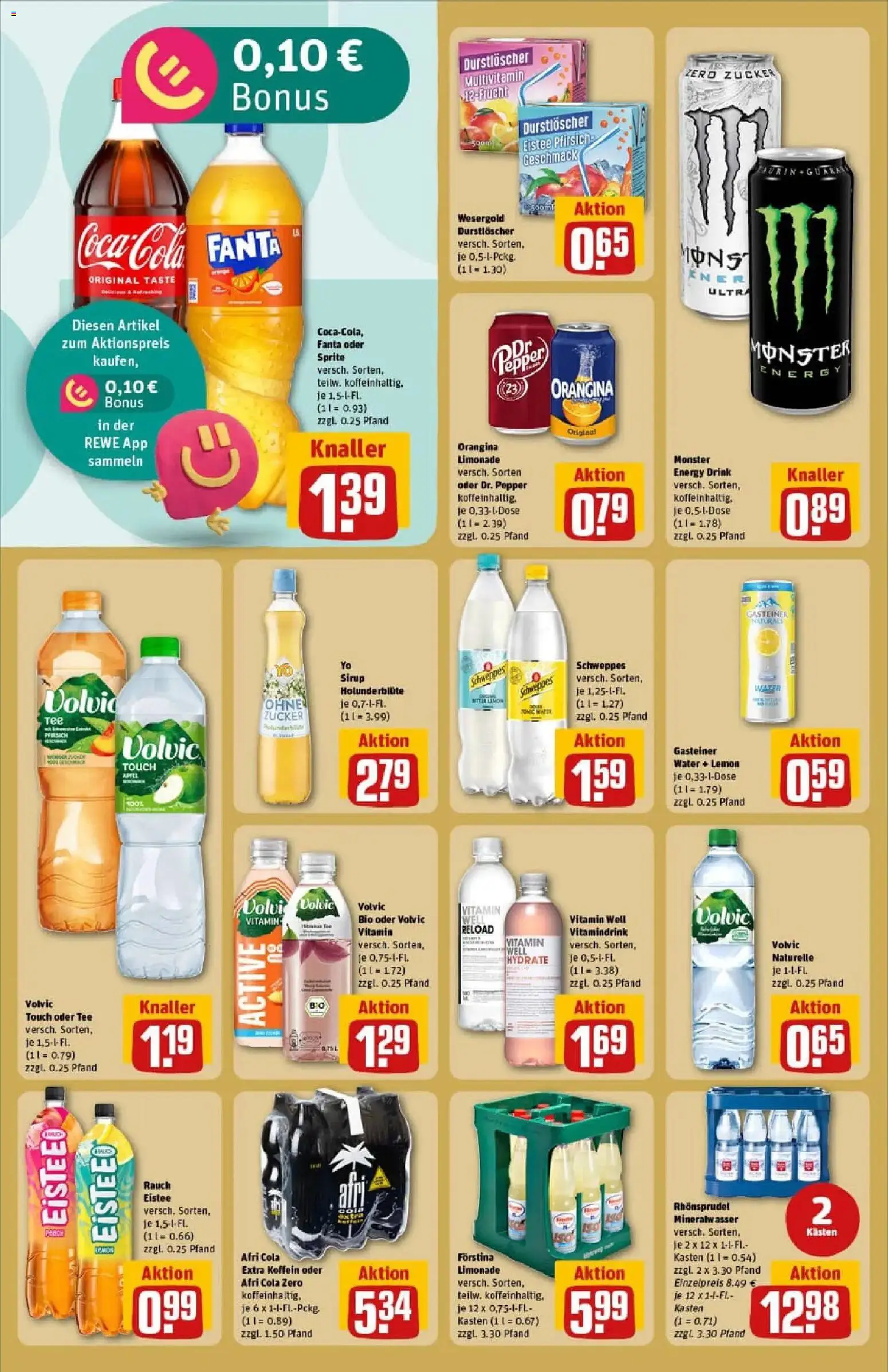 Rewe prospekt Alzenau	 – gültig ab 11.01.2026 | Seite: 16 | Produkte: Cola, Mineralwasser, Tee, Rhonsprudel
