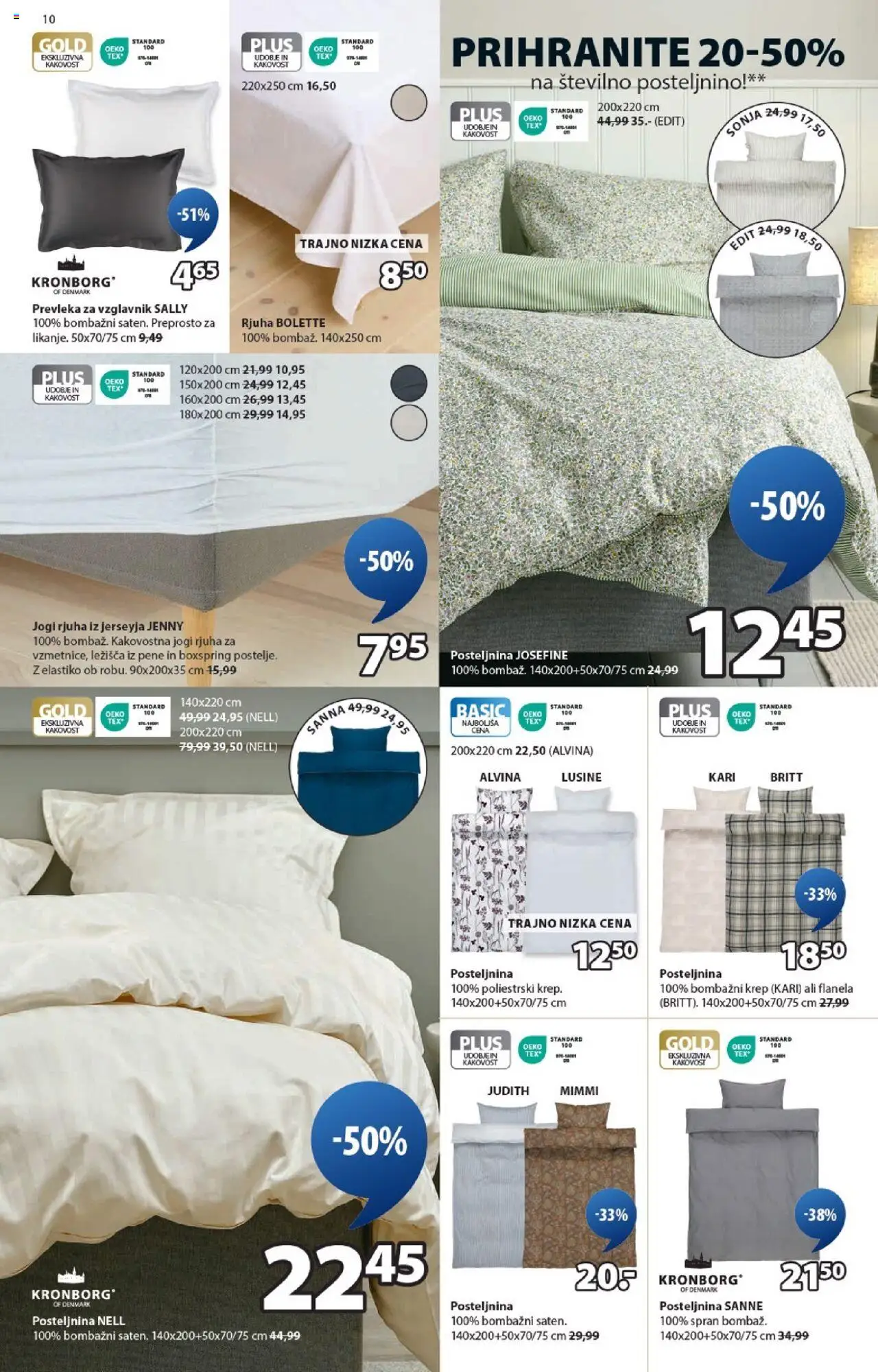 JYSK katalog │ velja od 20.08.2025 | Stran: 10 | Izdelki: Vzglavnik, Prevleka, Posteljnina, Jogi