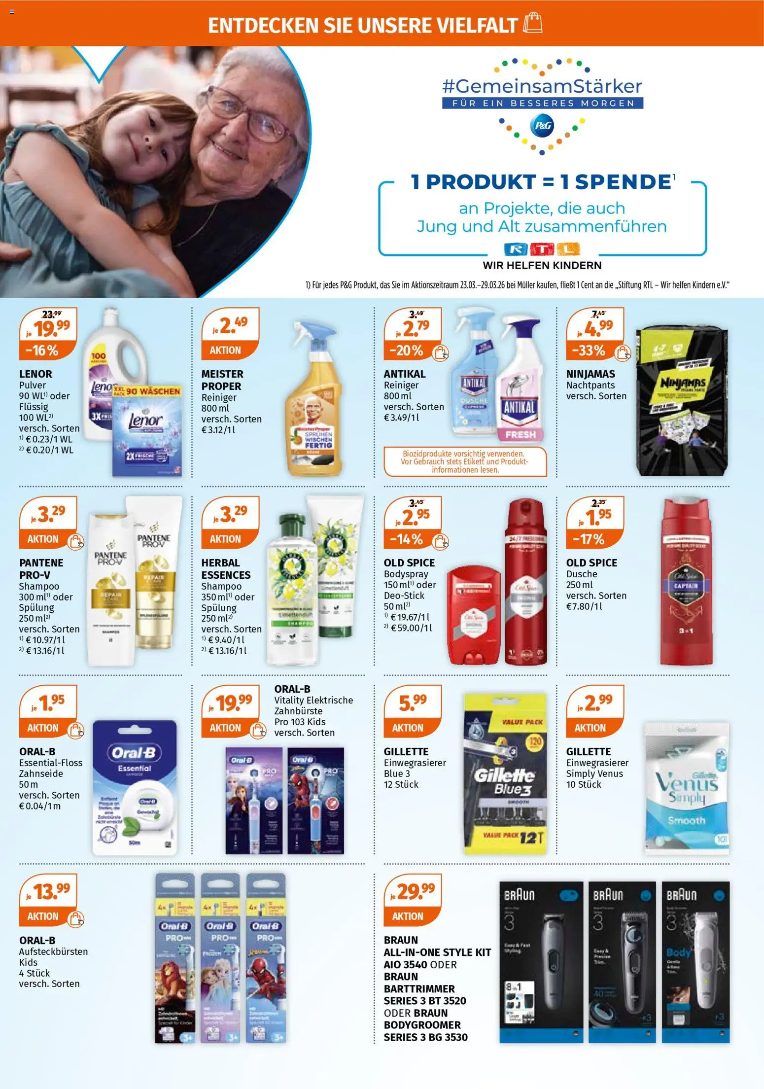 Müller Prospekt 	 – gültig ab 23.03.2026 | Seite: 29 | Produkte: Dusche, Shampoo, Zahnbürste, Shower Gel