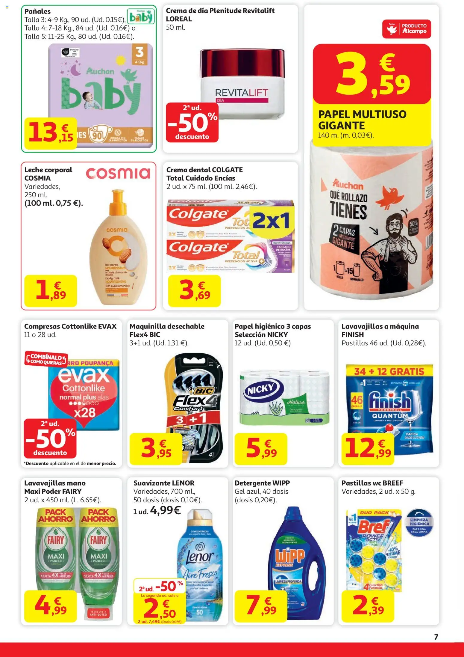 Alcampo - Supermercado │ válido desde el 15.01.2026 | Página: 7 | Productos: Detergente, Crema de día, Lavavajillas, Γλυφιτζούρι