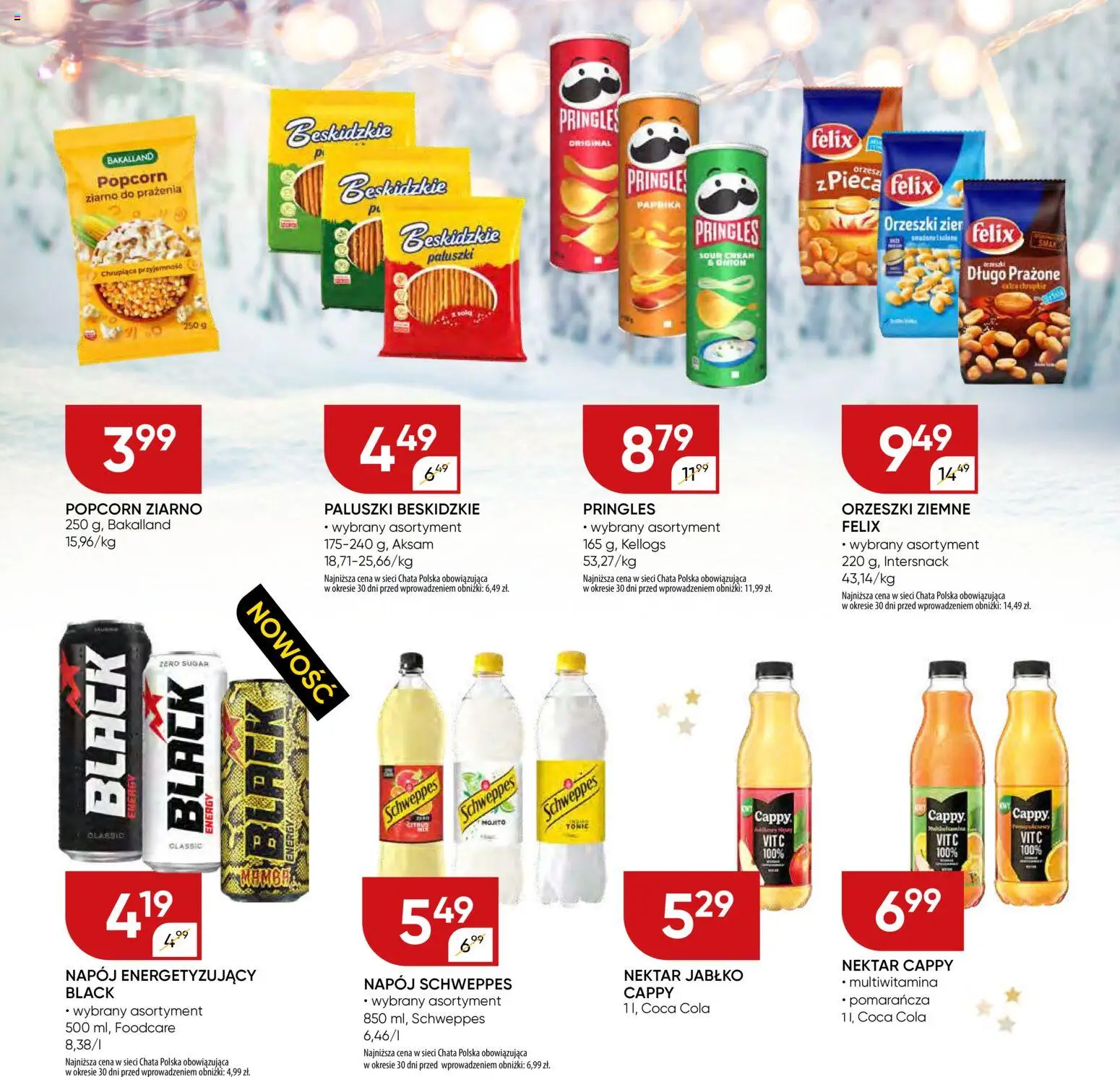 Chata Polska Gazetka - Mocna Oferta od 16.12.2025 | Strona: 18 | Produkty: Coca cola, Paluszki, Orzeszki ziemne, Pringles