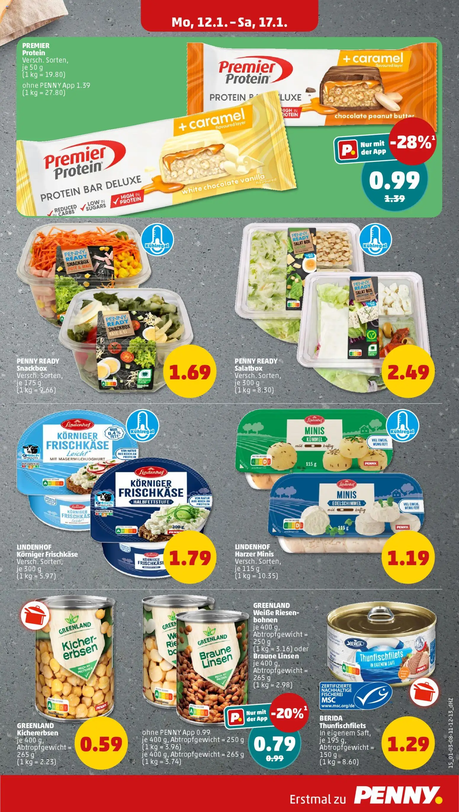 Penny Prospekt 	 – gültig ab 12.01.2026 | Seite: 17 | Produkte: Pute, Box, Salat, Erbsen