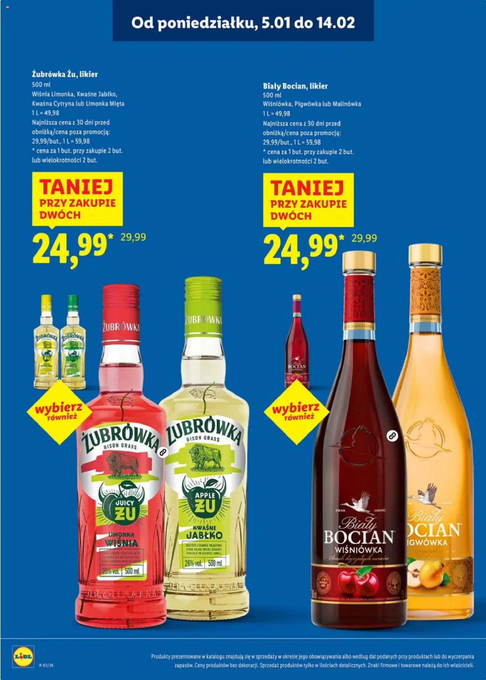 Lidl Katalog alkoholi mocnych od 05.01.2026 | Strona: 19 | Produkty: Cytryna, Limonka, Mięta, Żubrówka
