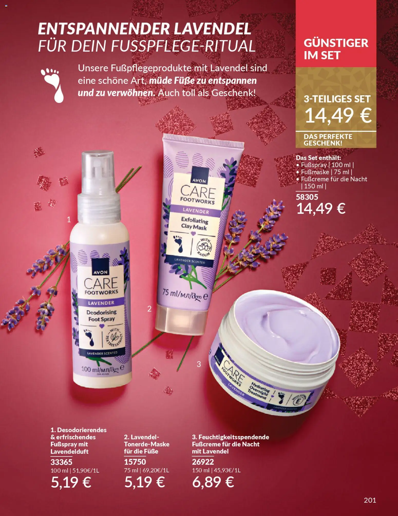Avon - Black Friday – gültig ab 01.11.2025 | Seite: 203 | Produkte: Lavendel, Fußcreme, Fußspray, Fußmaske