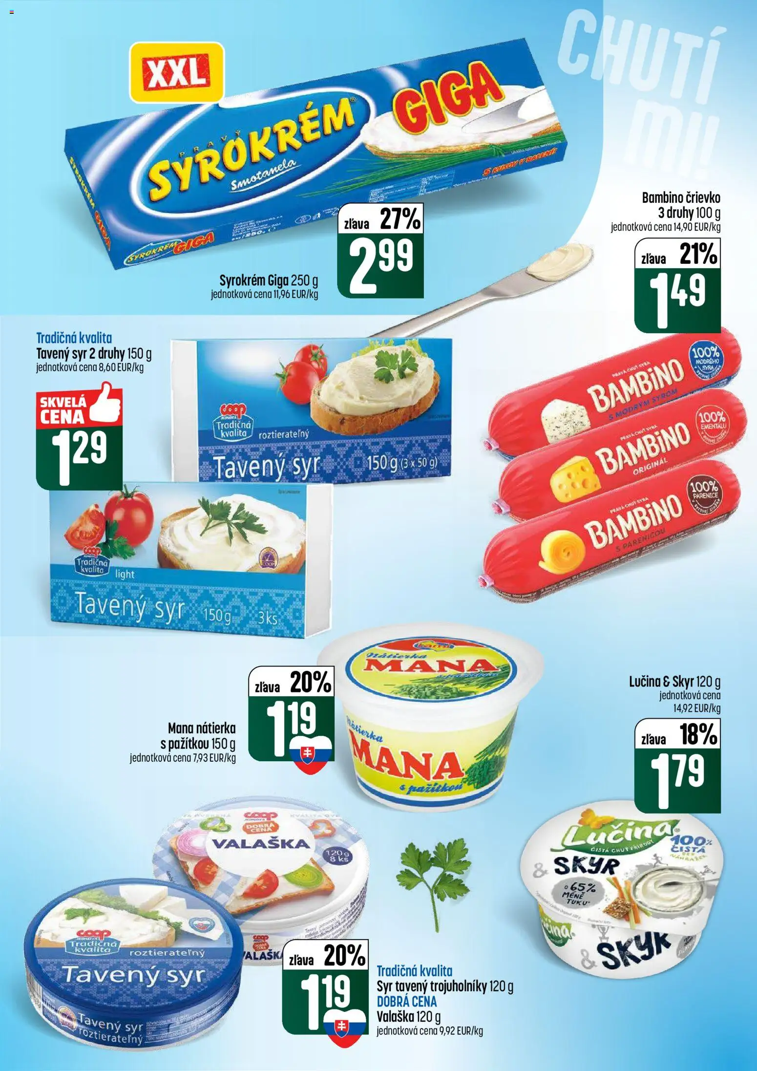 Nové COOP Jednota akcie – leták je platný od 22.01.2026 | Strana: 22 | Produkty: Syr, Skyr