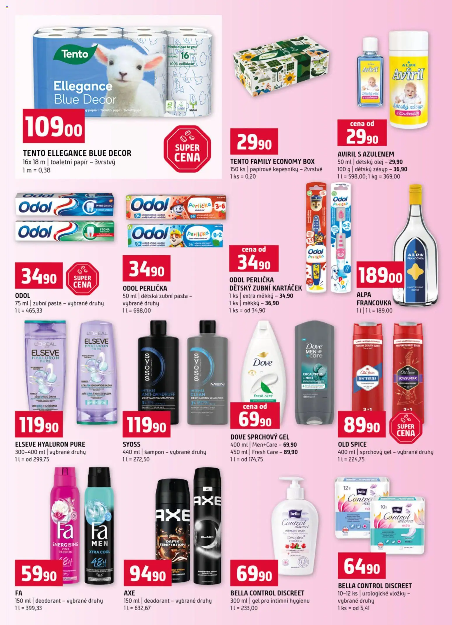 Trefa leták od 28.01.2026 | Strana: 14 | Produkty: Zubní pasta, Box, Alpa, Toaletní papír 3vrstvý