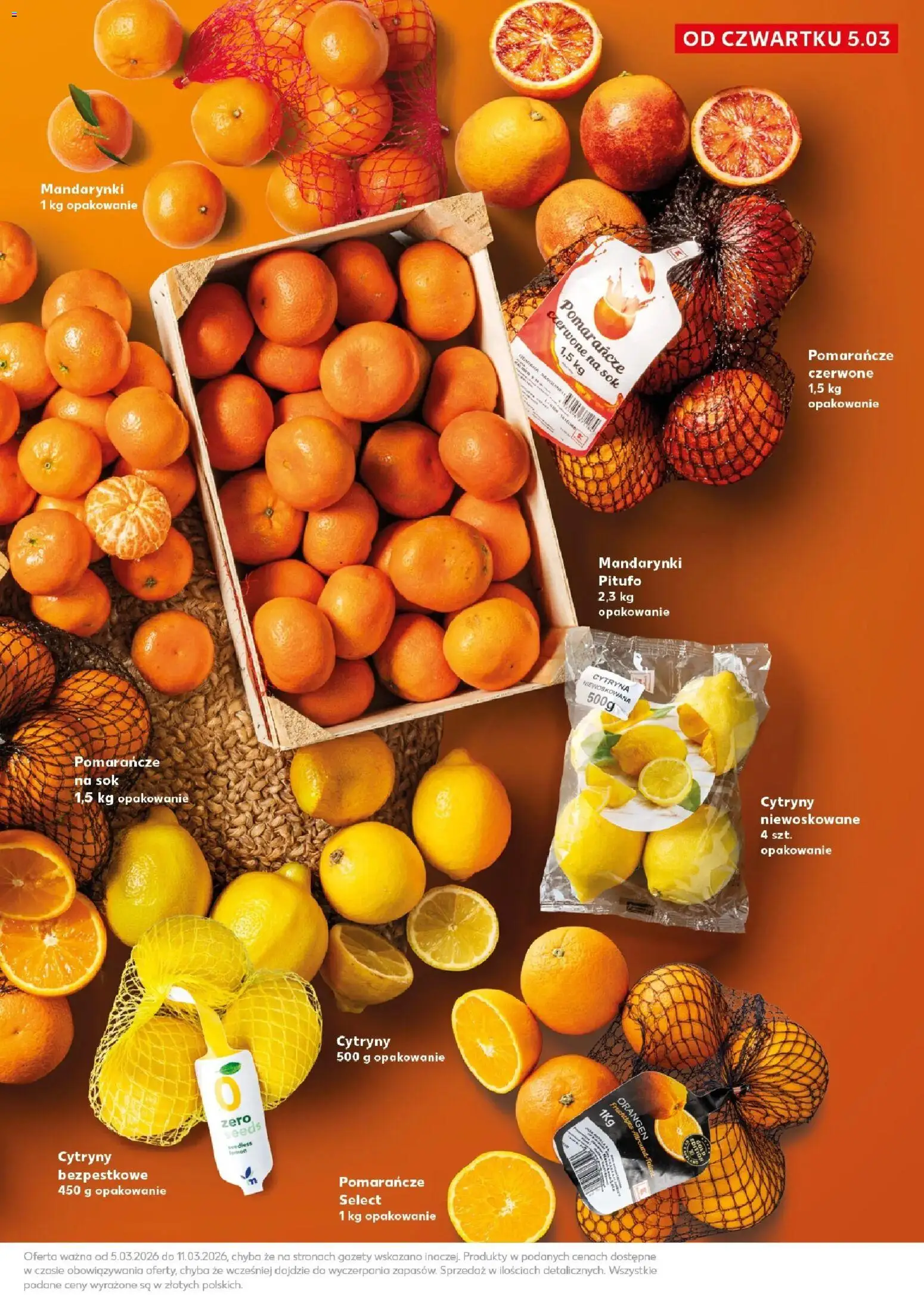 Kaufland gazetka - Mocny start od 09.03.2026 | Strona: 13 | Produkty: Cytryna, Cytryny, Sok, Mandarynki