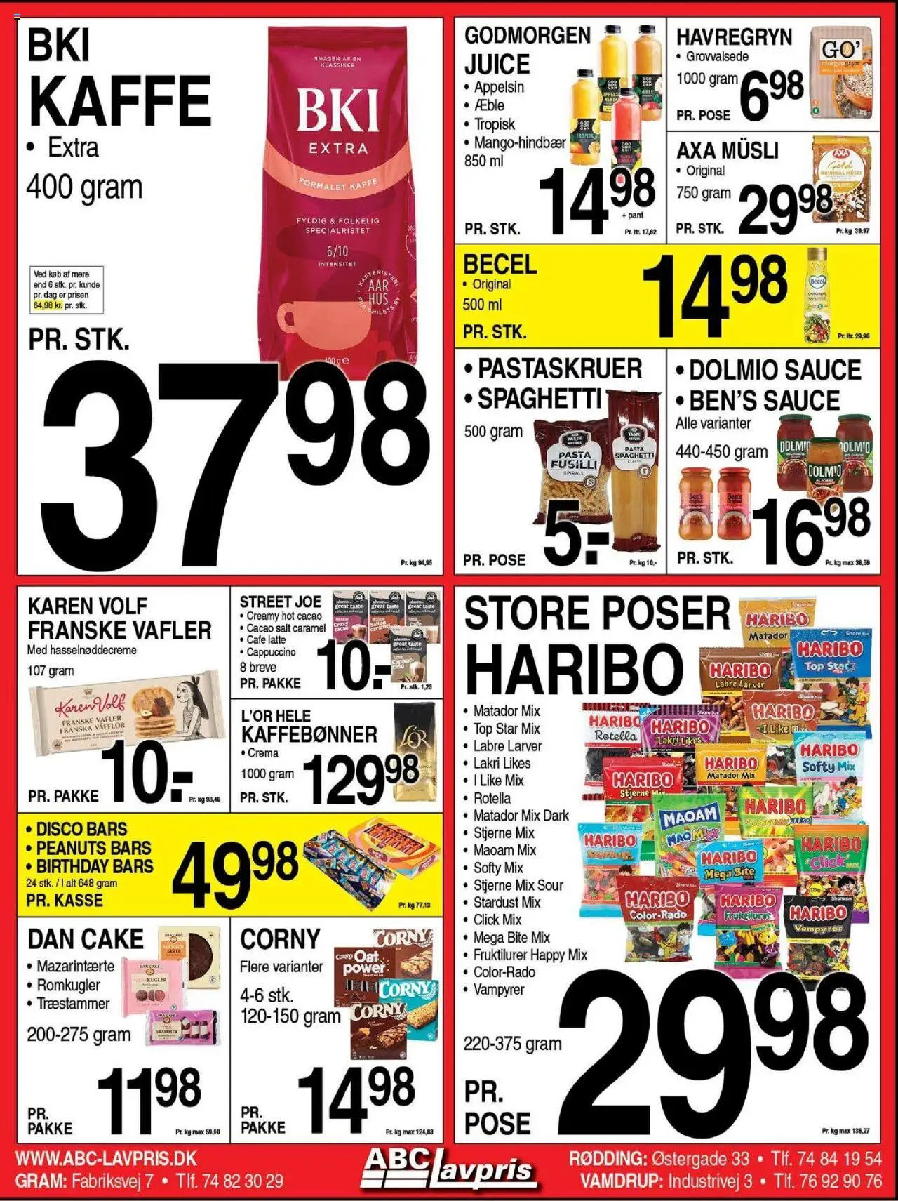Abc Lavpris tilbudsavis – gyldig fra 15.10.2025 | Side: 5 | Produkter: Pasta, Peanuts, Pastaskruer, Romkugler