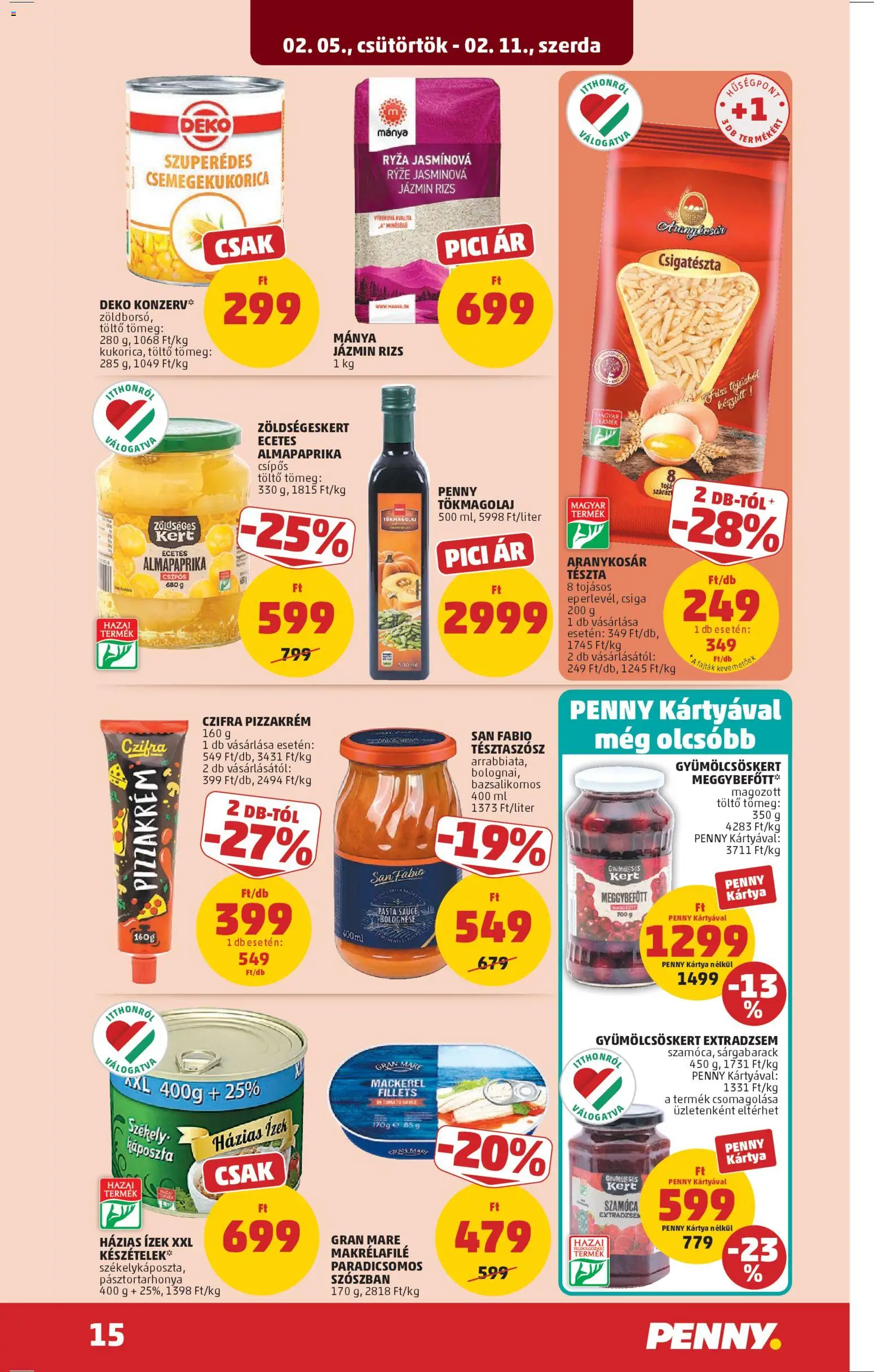 PENNY akciós ujság - amely érvényes a következő dátumtól: 05.02.2026 | Oldal: 17 | Termékek: Készételek, Jázmin rizs, Pizza, Tészta