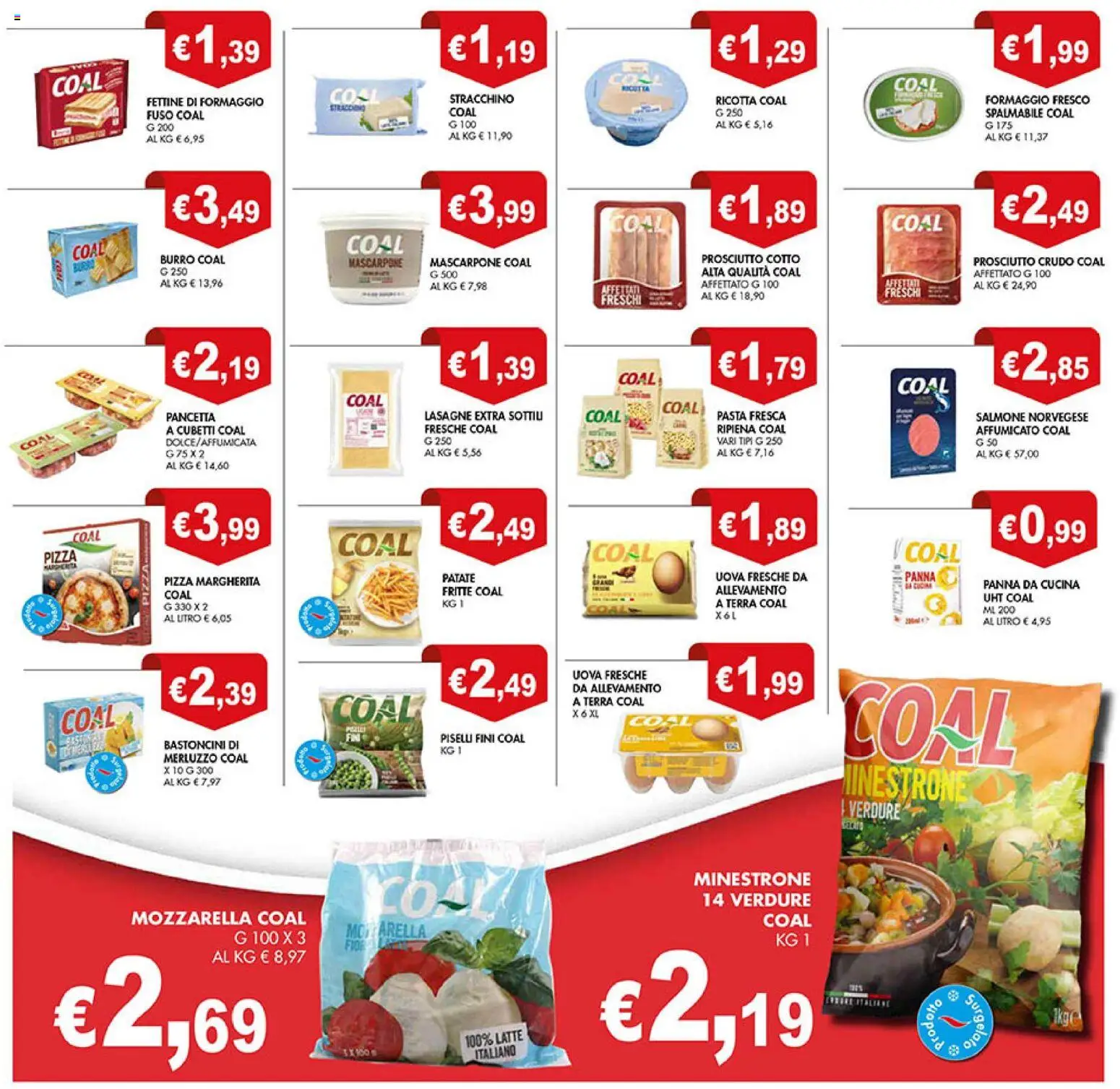 Volantino Coal del 14.11.2025 | Pagina: 25 | Prodotti: Pizza, Merluzzo, Pancetta, Burro