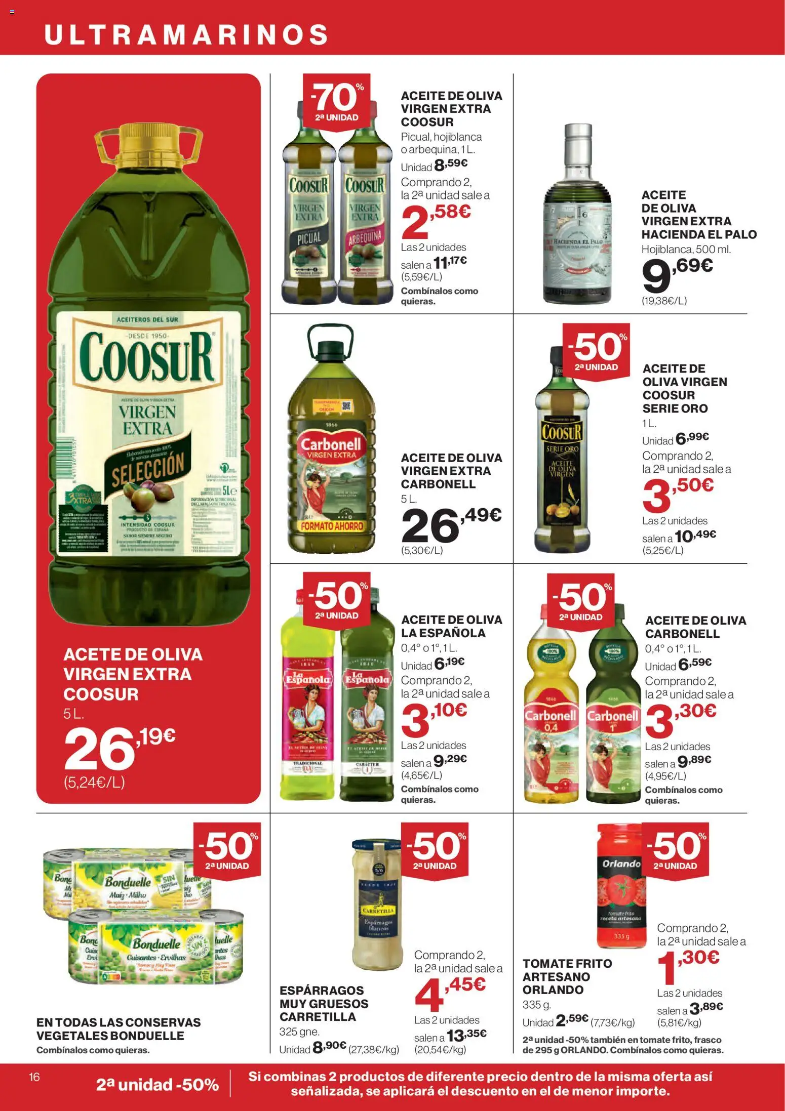 Supercor Canarias │ válido desde el 09.04.2026 | Página: 16 | Productos: Aceite, Νερό καρύδας, Aceite de oliva