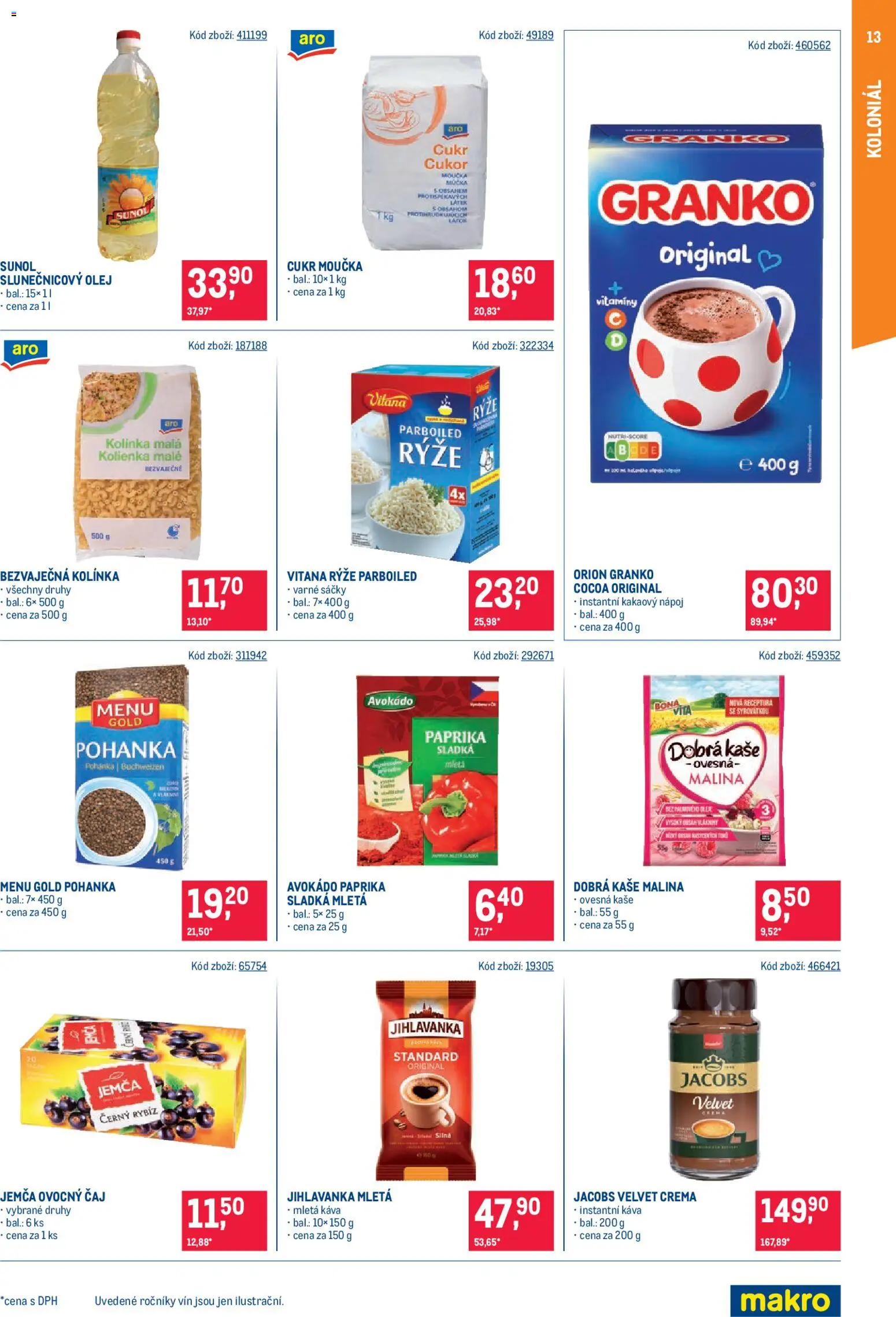 Makro leták - Maloobchod od 05.11.2025 | Strana: 13 | Produkty: Granko, Pohanka, Cukr, Avokádo