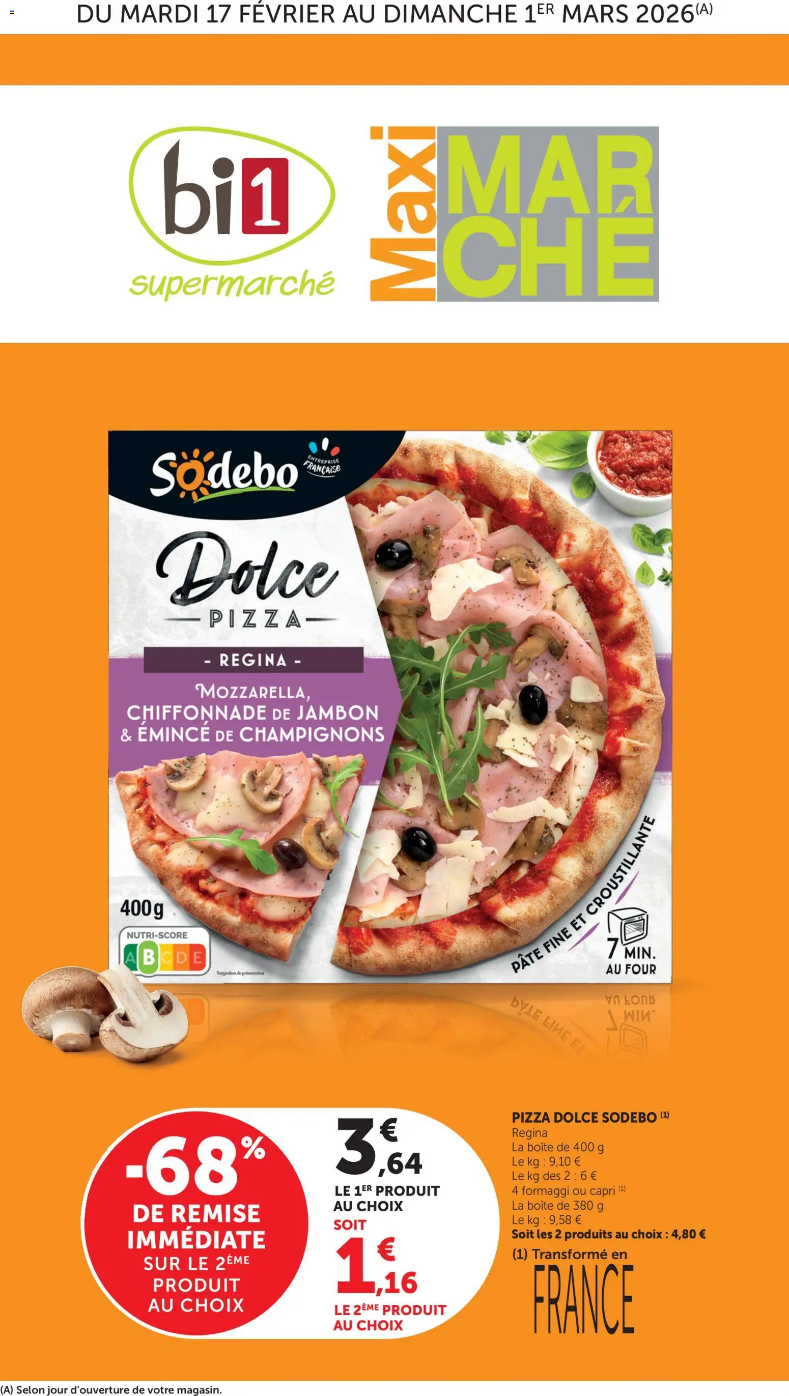 {H1} | Page: 1 | Produits: Four, Jambon, Pizza