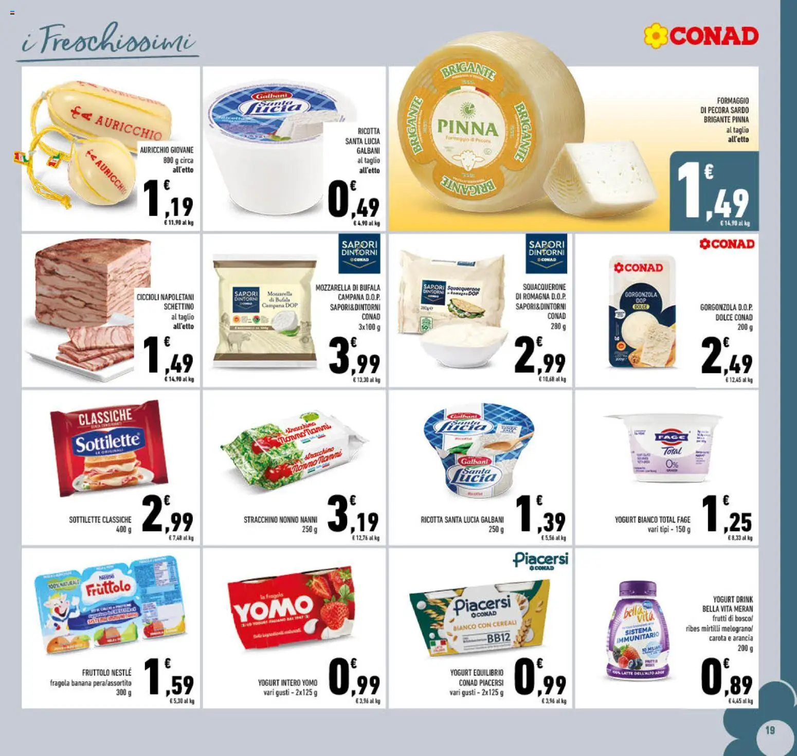 Volantino Conad del 25.03.2026 | Pagina: 19 | Prodotti: Carota, Formaggio, Stracchino, Arancia