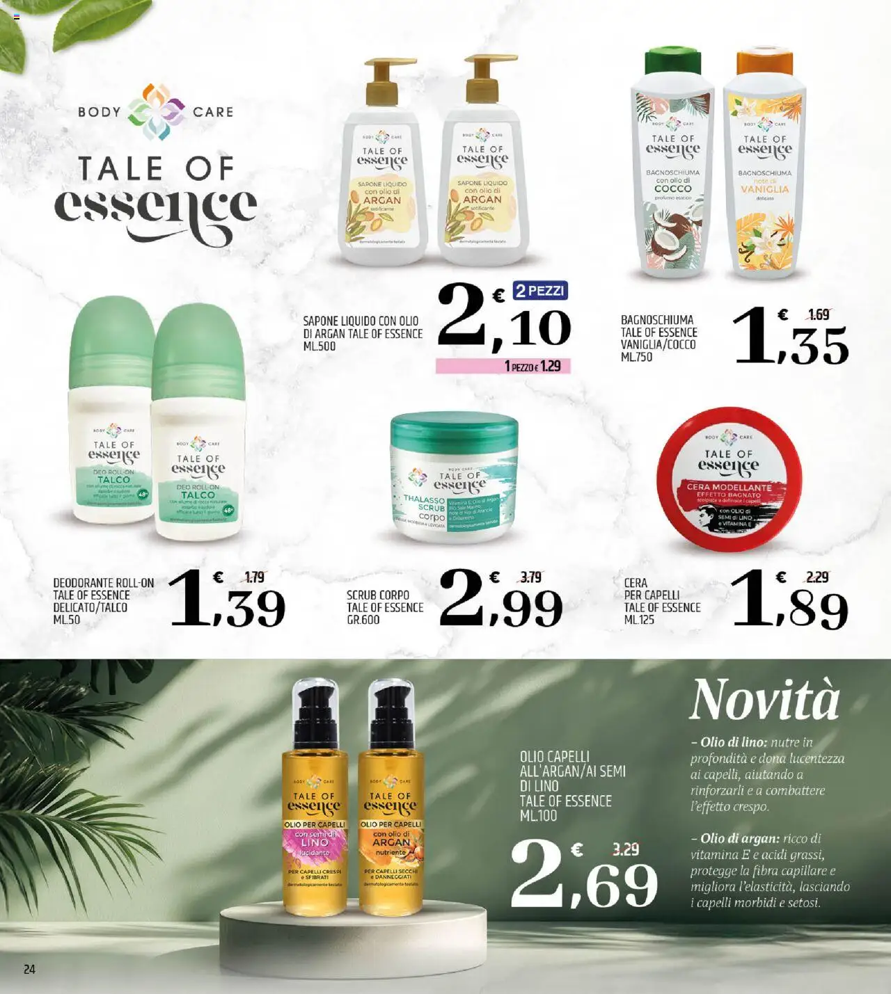 Volantino ARD Discount del 07.08.2025 | Pagina: 24 | Prodotti: Bagnoschiuma, Deodorante, Talco, Cocco