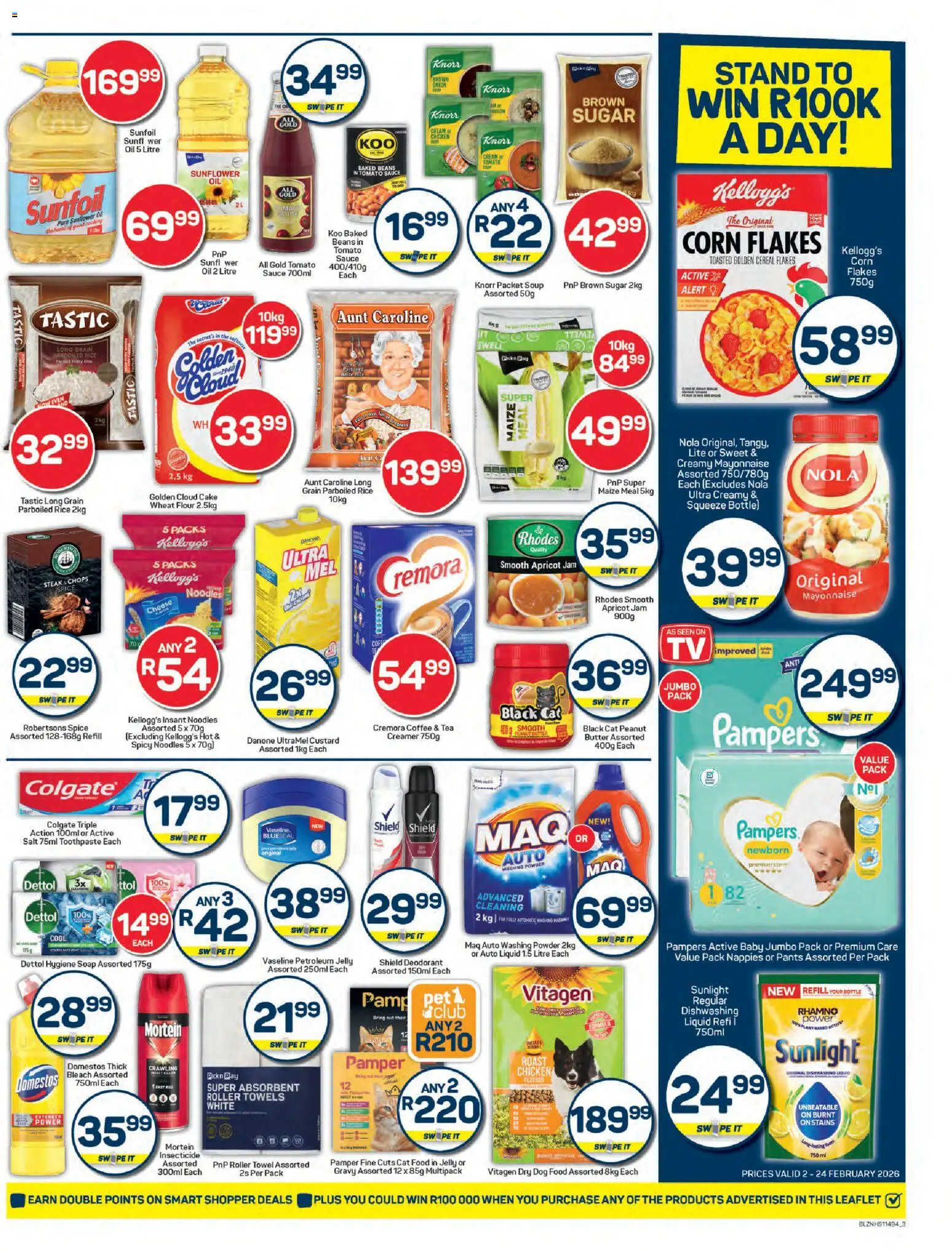 New Pick n Pay catalogue – valid from 06.02.2026 | Page: 3 | Products: Pants, Cheese, Gravy, Sugar
