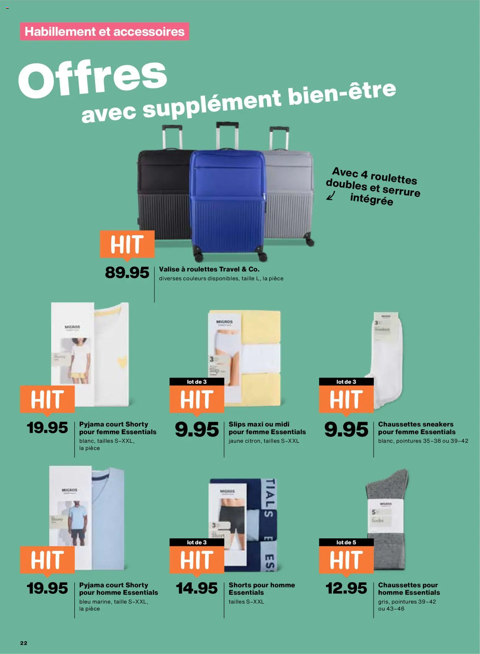 Migros aktionen FR – gültig ab 19.03.2026 | Seite: 22 | Produkte: Pyjama