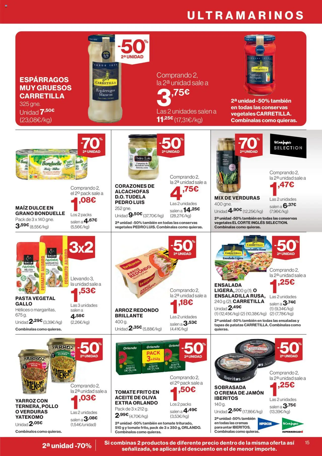 Hipercor catálogo │ válido desde el 05.06.2025 | Página: 17 | Productos: Aceite, Jamón, Arroz, Crema