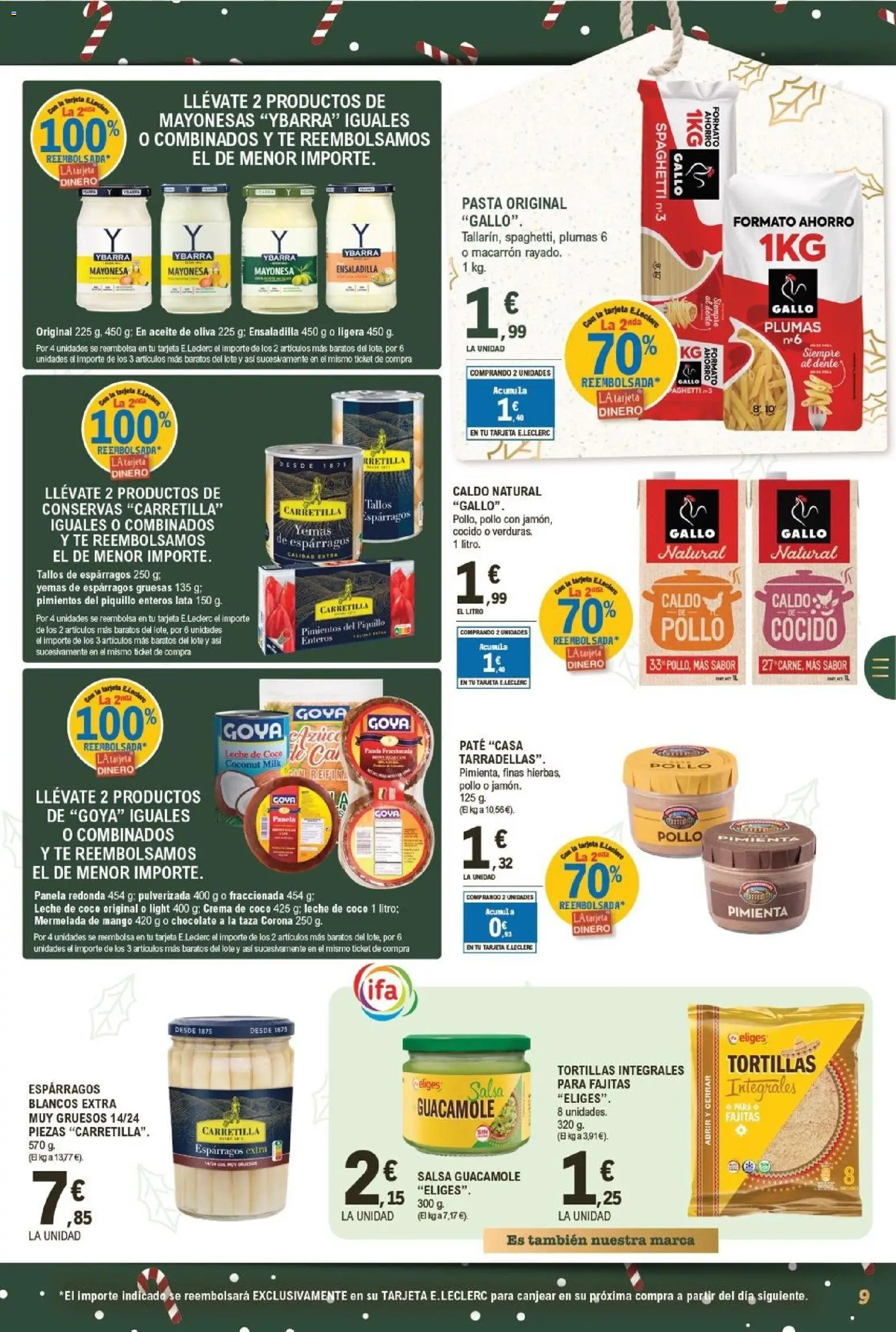 E.Leclerc folleto │ válido desde el 03.12.2025 | Página: 9 | Productos: Aceite, Crema, Aceite de oliva, Οθόνη προβολής