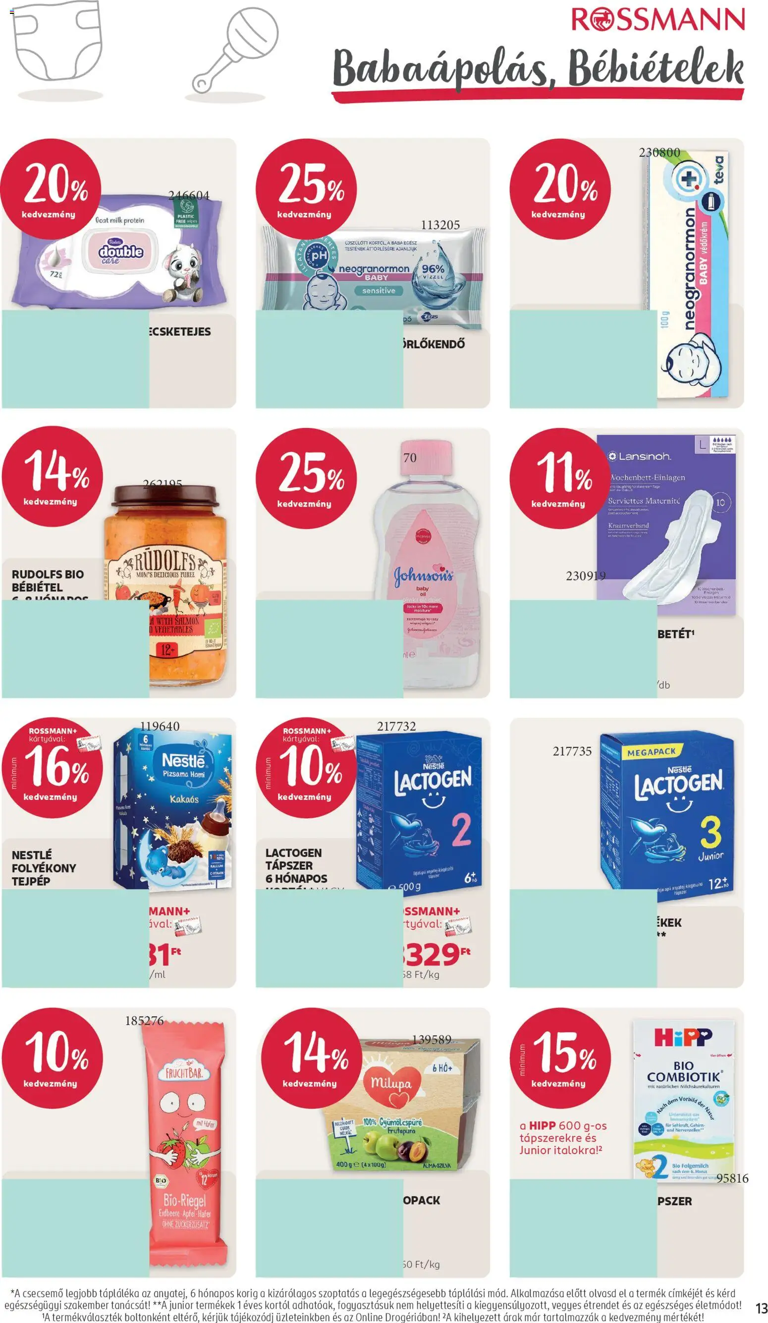 Rossmann akciós ujság - amely érvényes a következő dátumtól: 20.04.2026 | Oldal: 15 | Termékek: Protein, Bébiétel, Pizsama