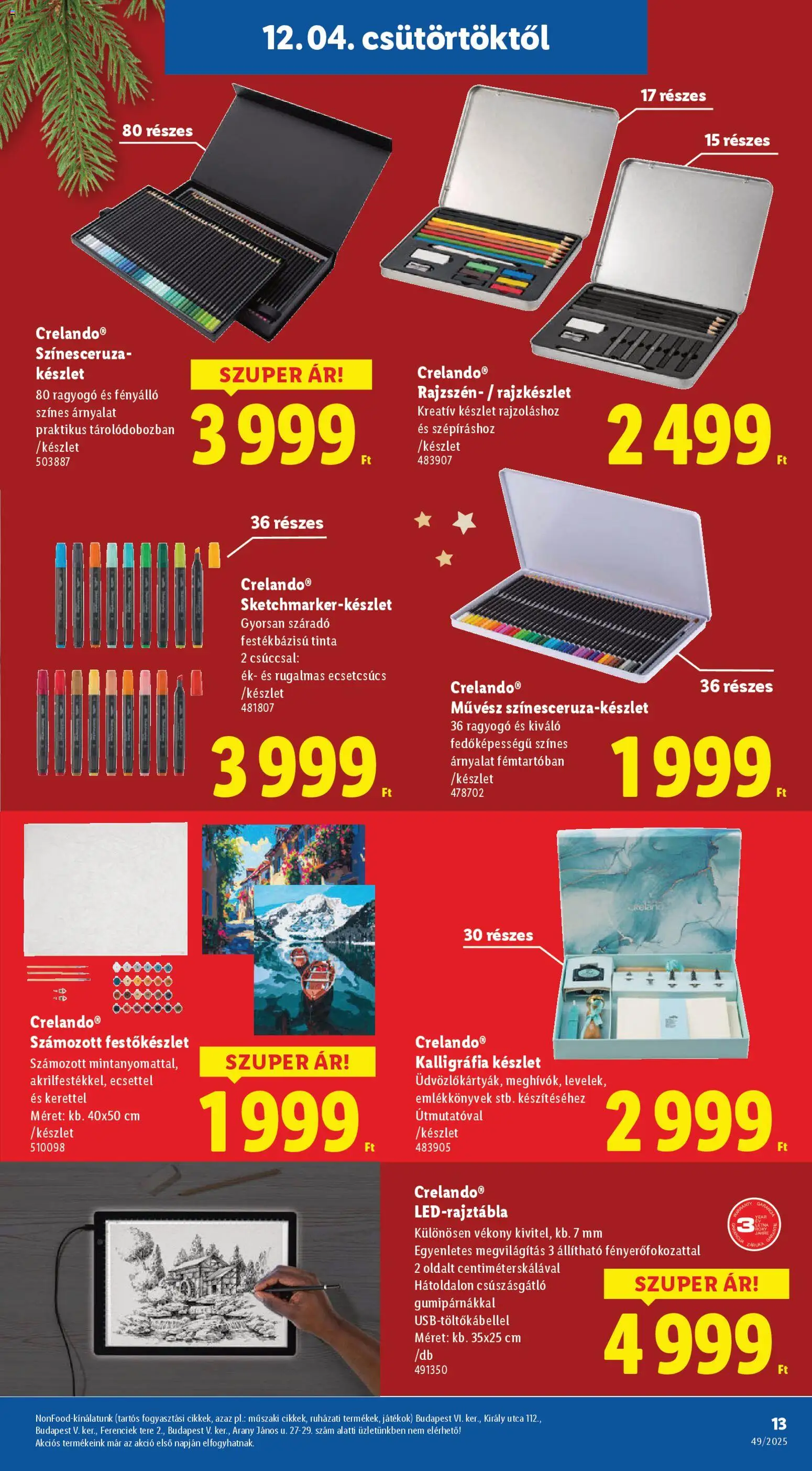 Lidl akciós ujság - amely érvényes a következő dátumtól: 04.12.2025 | Oldal: 13 | Termékek: Játékok