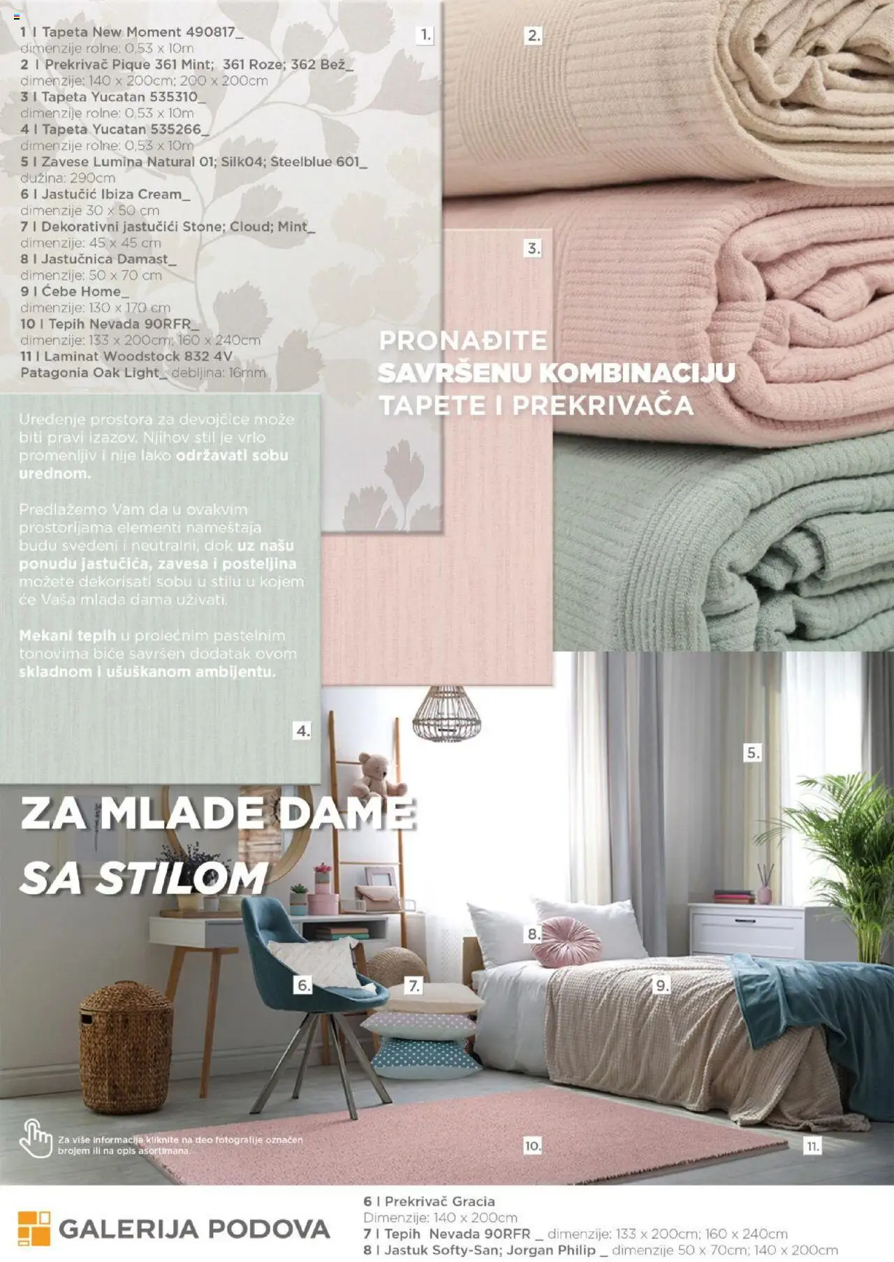 Galerija Podova katalog - važi od 31.01.2025 | Strana: 66 | Proizvode: Jastuk, Jorgan, Tepih, Zavesa