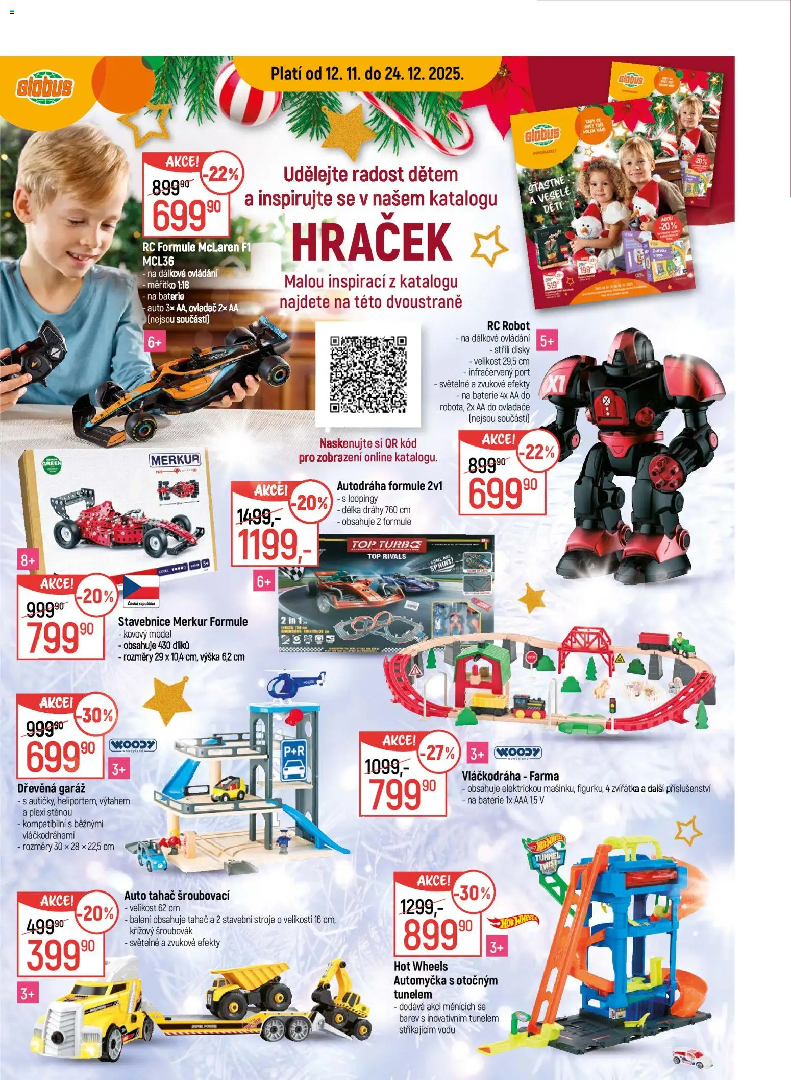 Globus leták - Praha Čakovice od 03.12.2025 | Strana: 22 | Produkty: Šroubovák, Autodráha, Baterie, Vláčkodráha