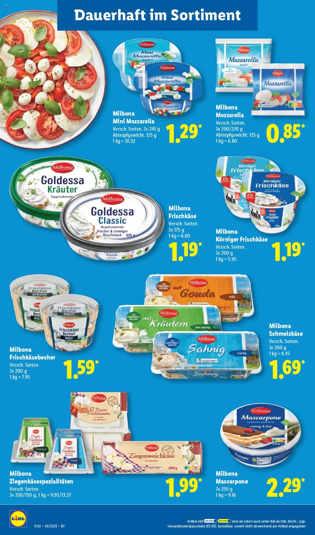 Lidl Prospekt Uffenheim – gültig ab 20.10.2025 | Seite: 12 | Produkte: Mascarpone, Mozzarella, Gouda, Kraut