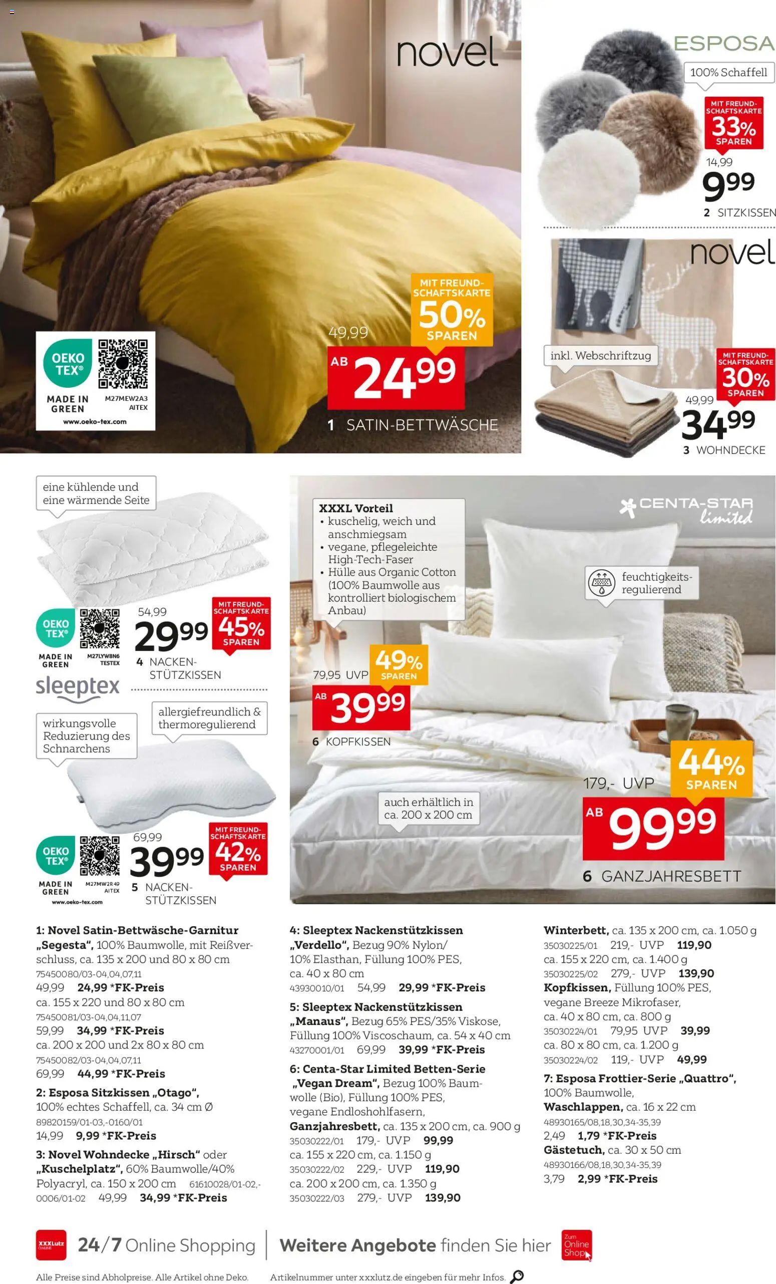 XXXL Lutz Wohnaccessoires – gültig ab 02.11.2025 | Seite: 8 | Produkte: Hülle, Kopfkissen