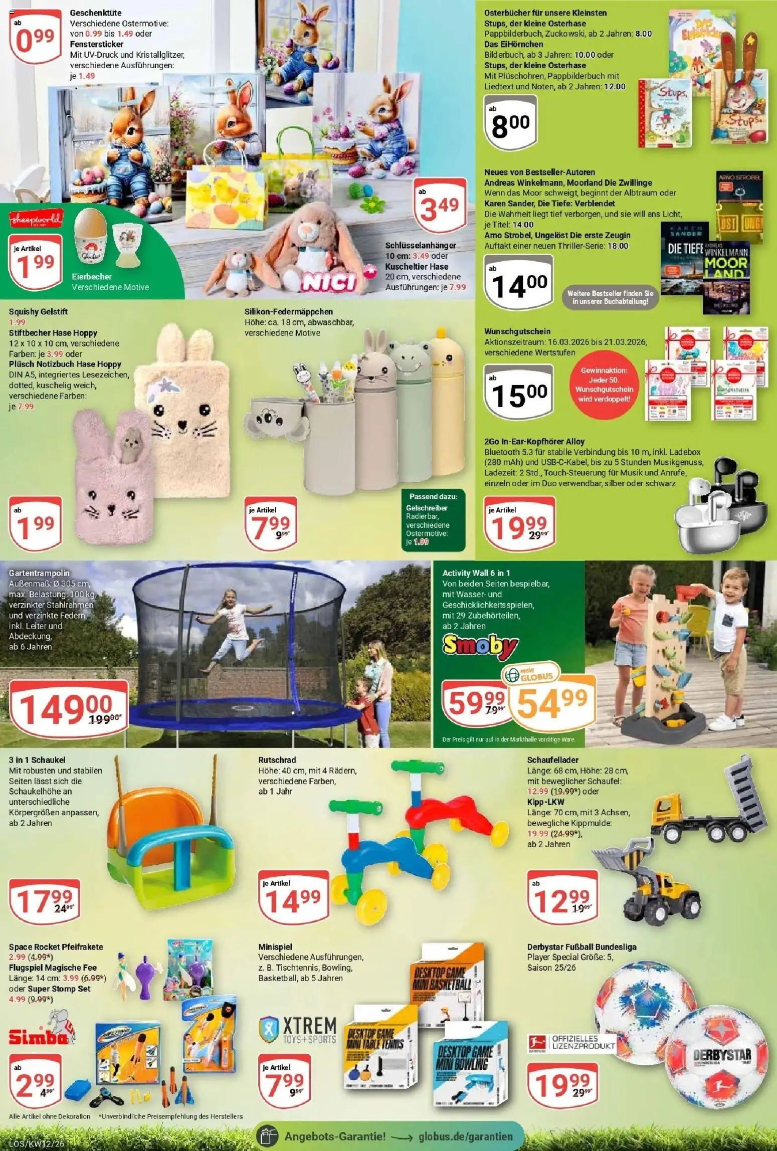 Globus prospekt Losheim Am See	 – gültig ab 15.03.2026 | Seite: 23 | Produkte: Wasser, Basketball, Notizbuch, Player