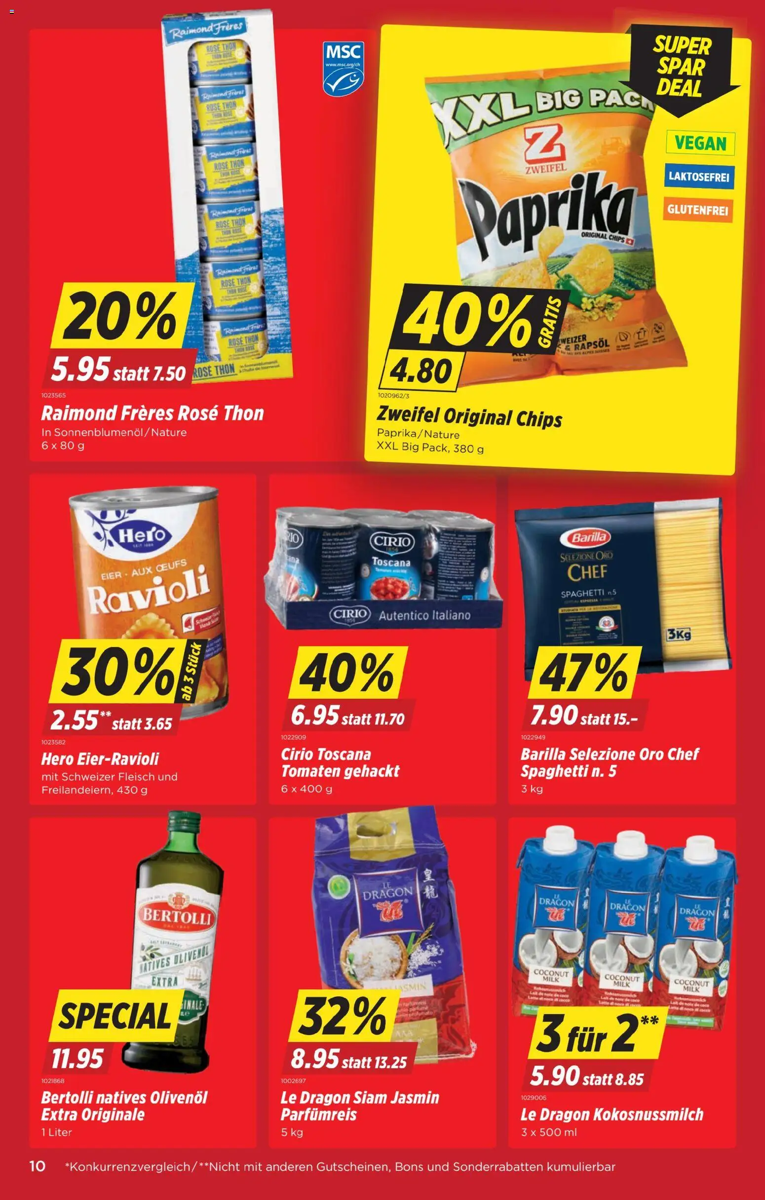 Denner Aktionen – gültig ab 11.11.2025 | Seite: 10 | Produkte: Barilla, Rapsöl, Tomaten, Chips