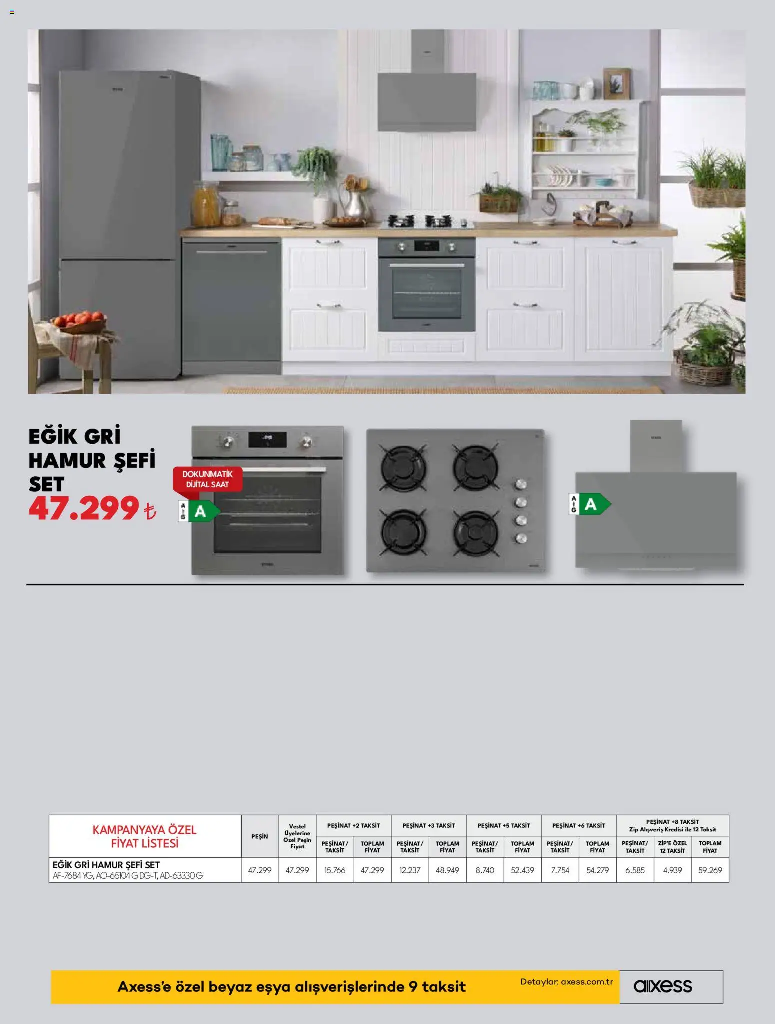 Vestel Ankastre Ürünler - 04.11.2025 tarihinden itibaren geçerlidir | Sayfa: 13 | Ürünler: Saat