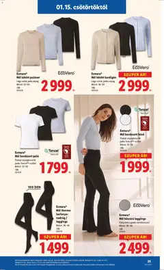 Esmara® Női bordázott felső, Pamut-anyagkeverék puha Tencel™-szállal Méret: 32-50 /db 493644 - amely érvényes a következő dátumtól: 15.01.2026 | Oldal: 25 | Termékek: Kardigán, Játékok, Nadrág, Só