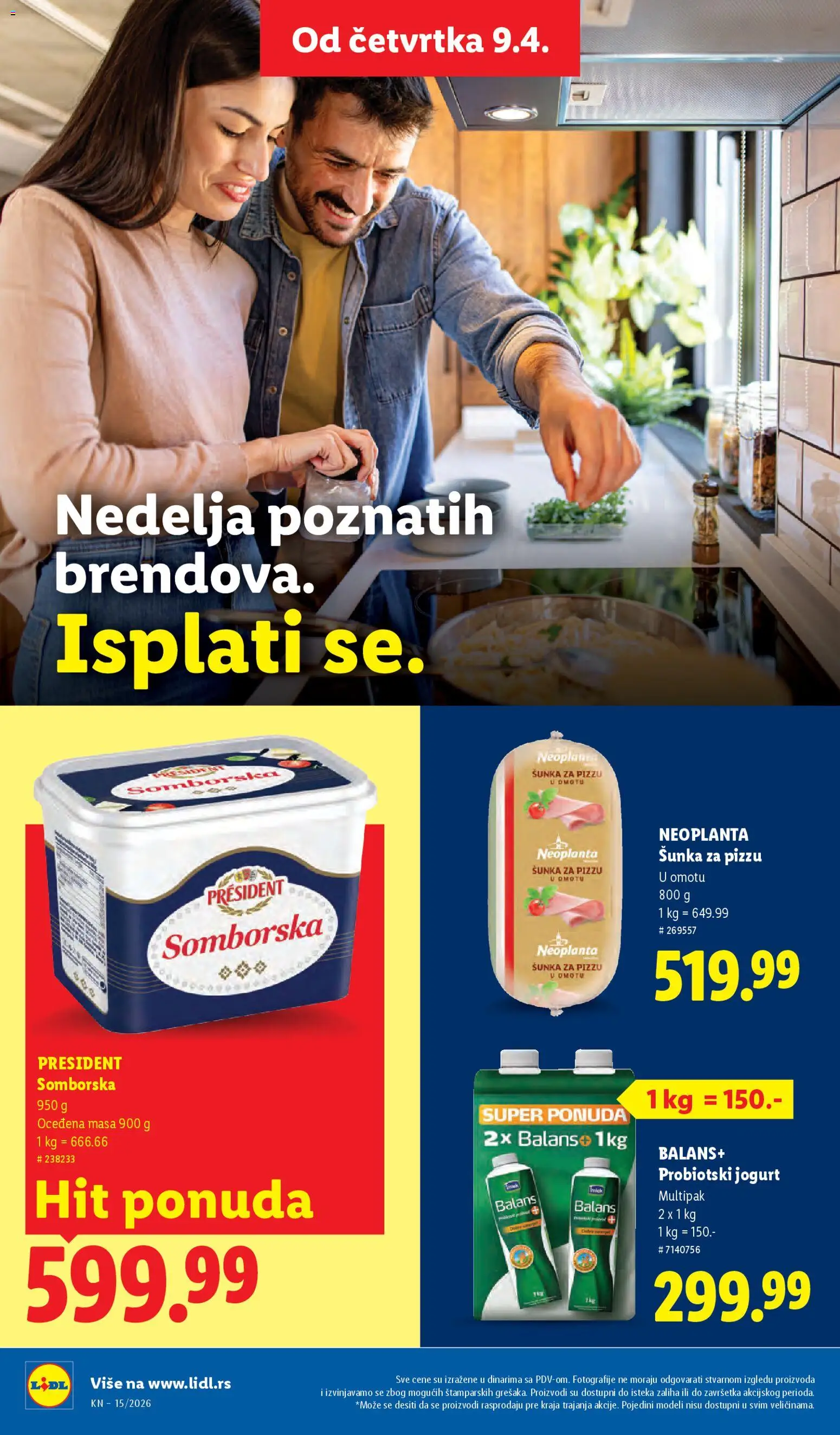 Lidl katalog - važi od 09.04.2026 | Strana: 30 | Proizvode: Jogurt, Šunka