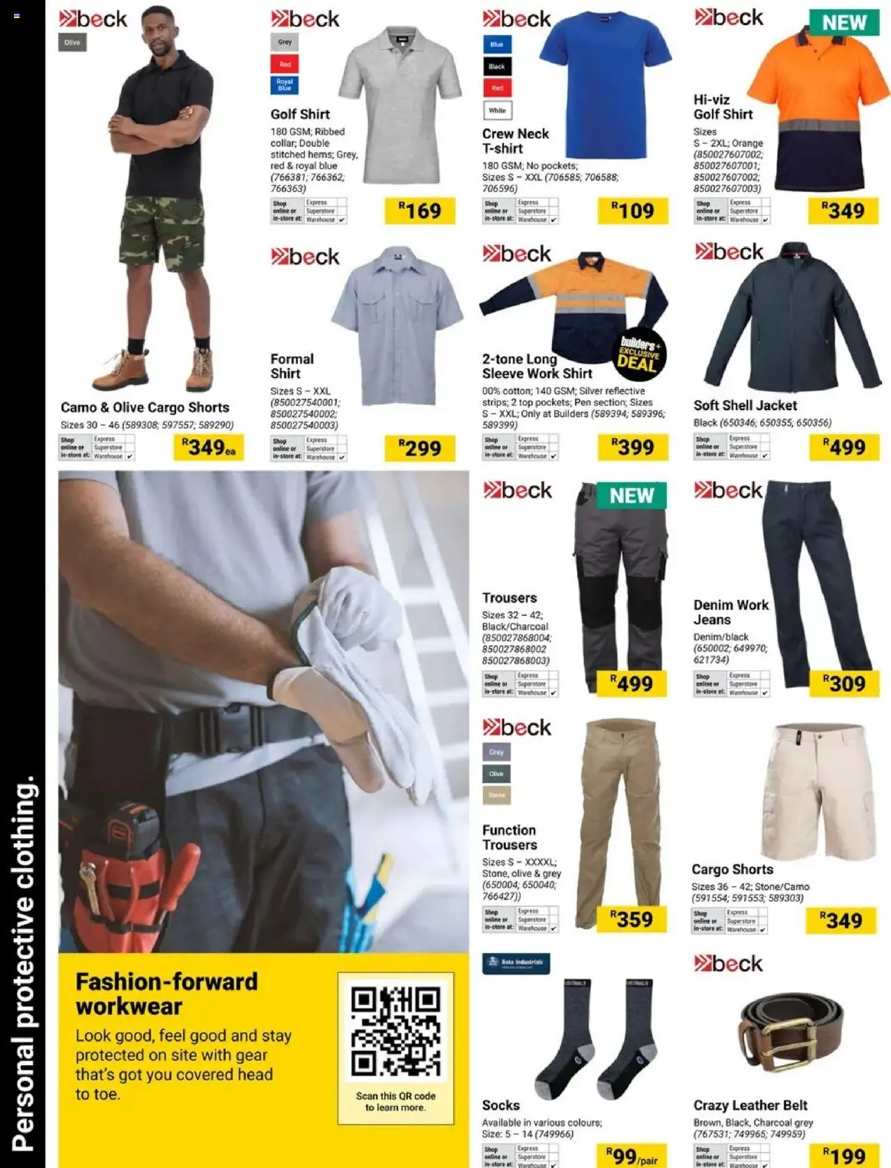 New Builders catalogue – valid from 14.10.2025 | Page: 20 | Products: Shirt, Shorts, Belt, Pen