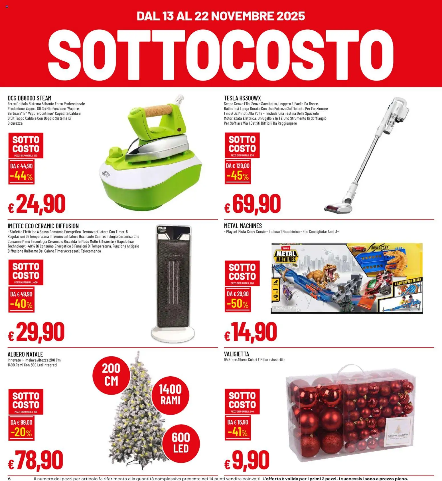 Volantino Galassia del 13.11.2025 | Pagina: 6 | Prodotti: Telecomando, Caldaia, Scopa, Batteria