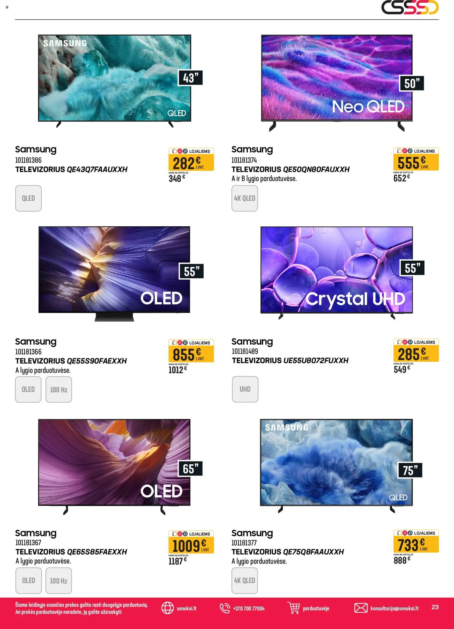 Senukai akcijos nuo 02.04.2026 | Puslapis: 22 | Prekių: Televizorius