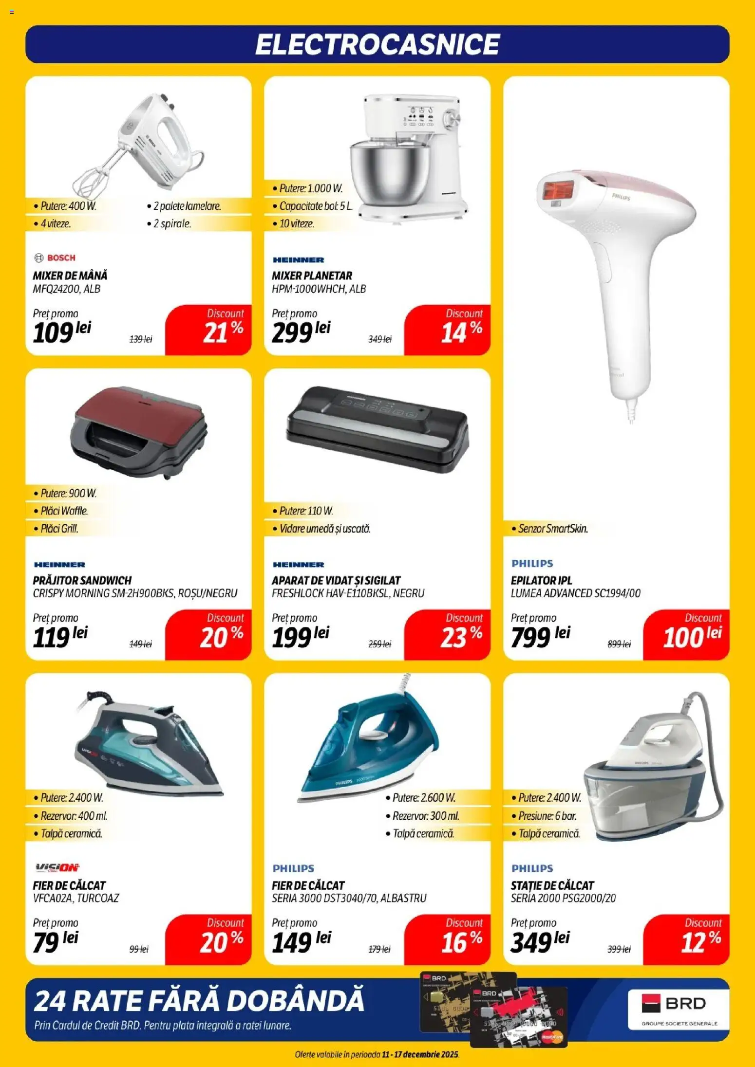 Noul catalog Flanco – valabil de la 11.12.2025 | Pagină: 20 | Produse: Fier de călcat, Epilator, Mixer, Bol
