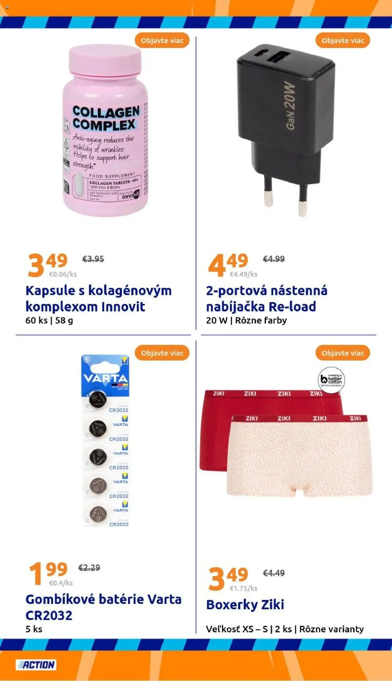 Nové Action akcie – leták je platný od 17.09.2025 | Strana: 26 | Produkty: Nabíjačka, Boxerky