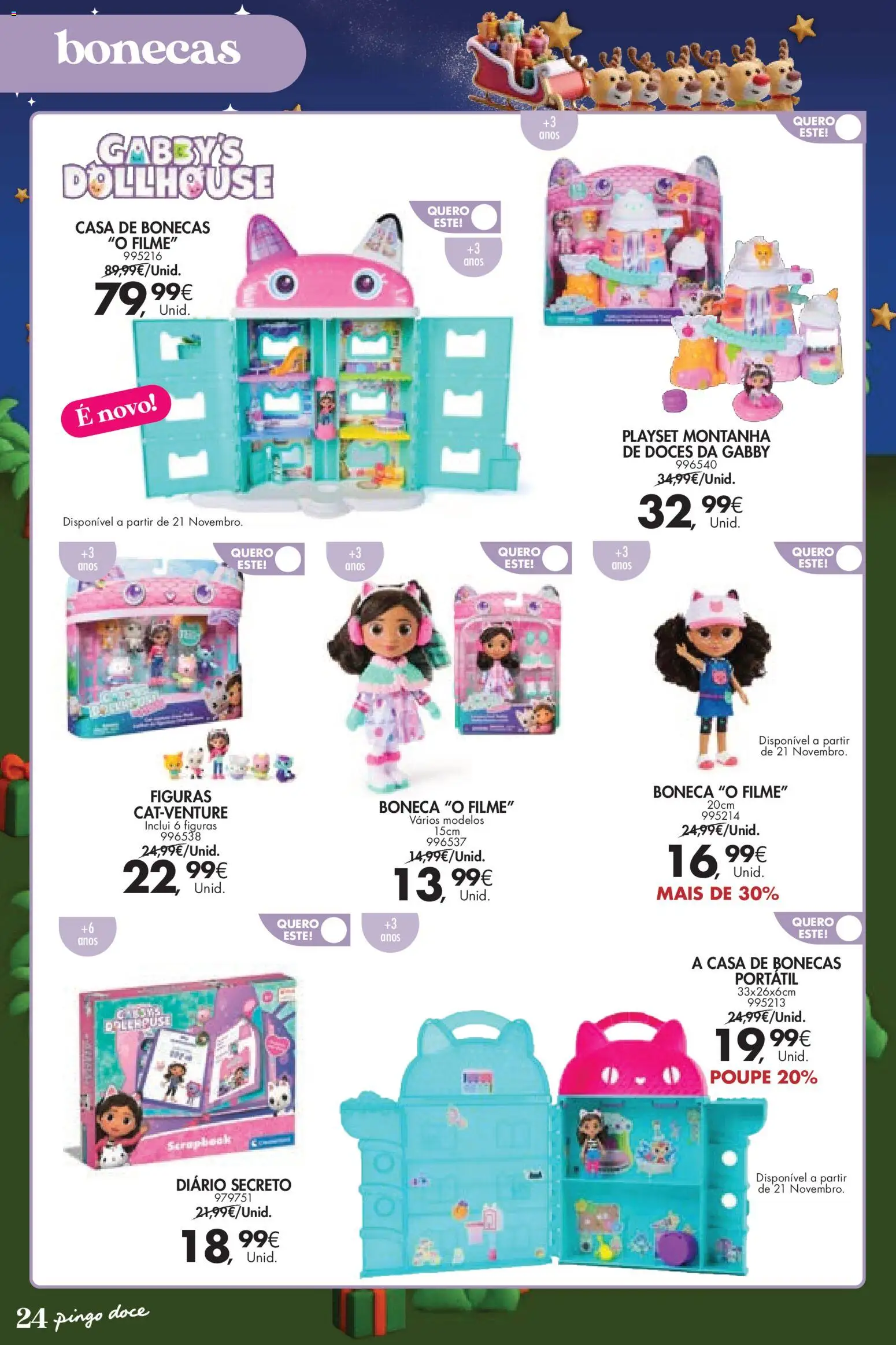 Pingo Doce  Brinquedos Natal Lojas Hipers │ válido de 18.11.2025 | Página: 24 | Produtos: Doces