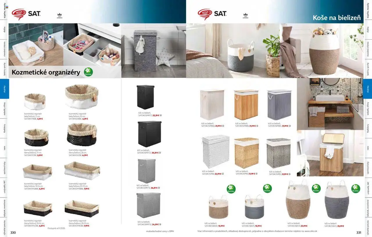 Nové Siko akcie – leták je platný od 01.09.2025 | Strana: 166 | Produkty: Organizér, Osvetlenie, Dlažba, Radiátory