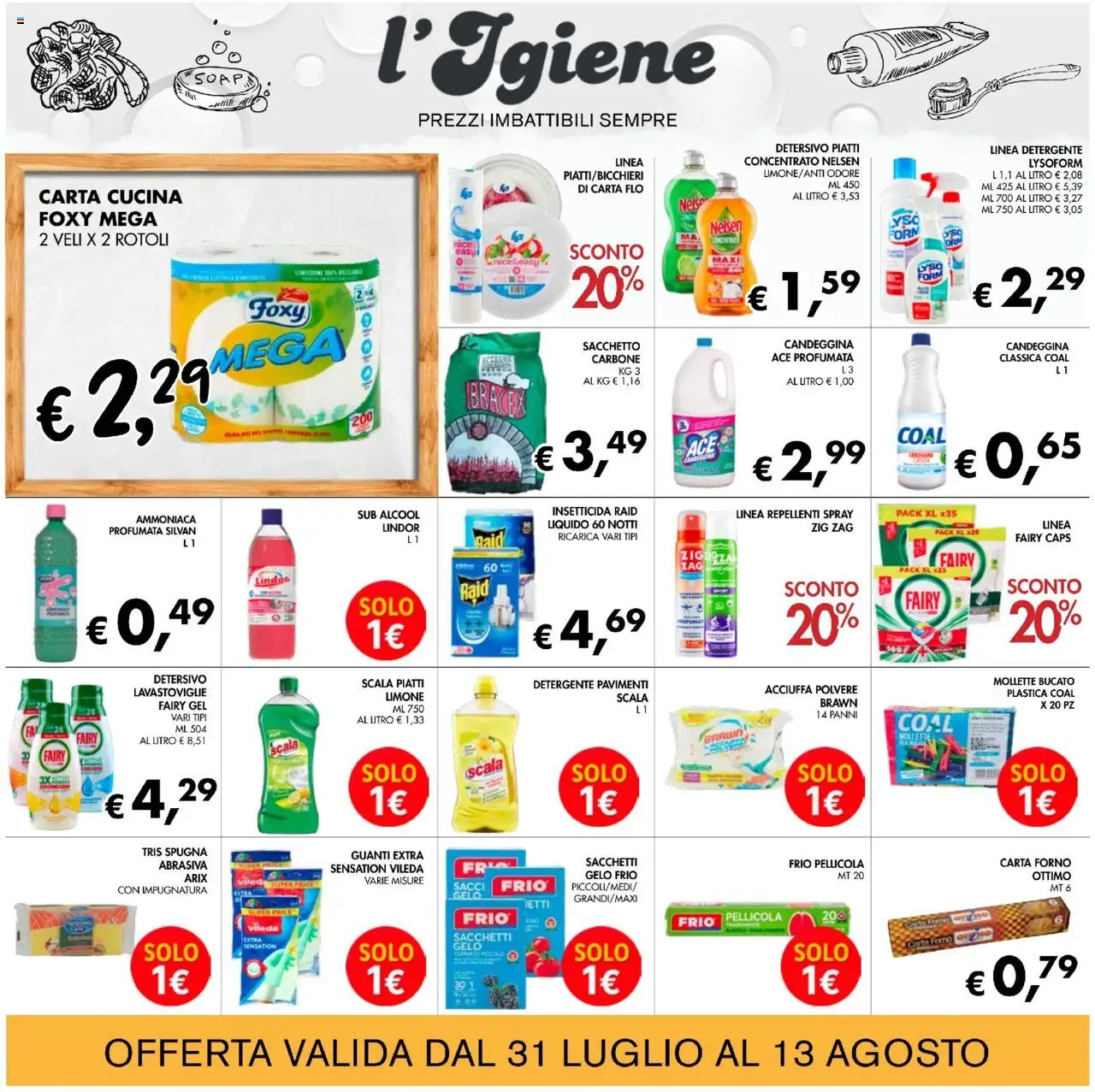 Volantino Coal del 31.07.2025 | Pagina: 21 | Prodotti: Spugna, Detergente, Pellicola, Insetticida