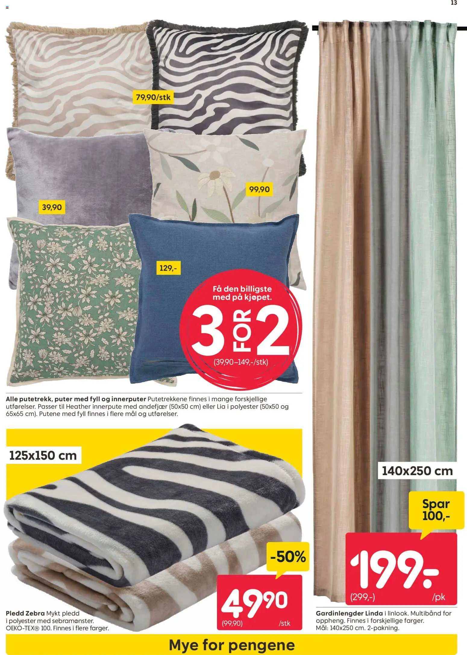 {H1} | Side: 13 | Produkter: Pledd