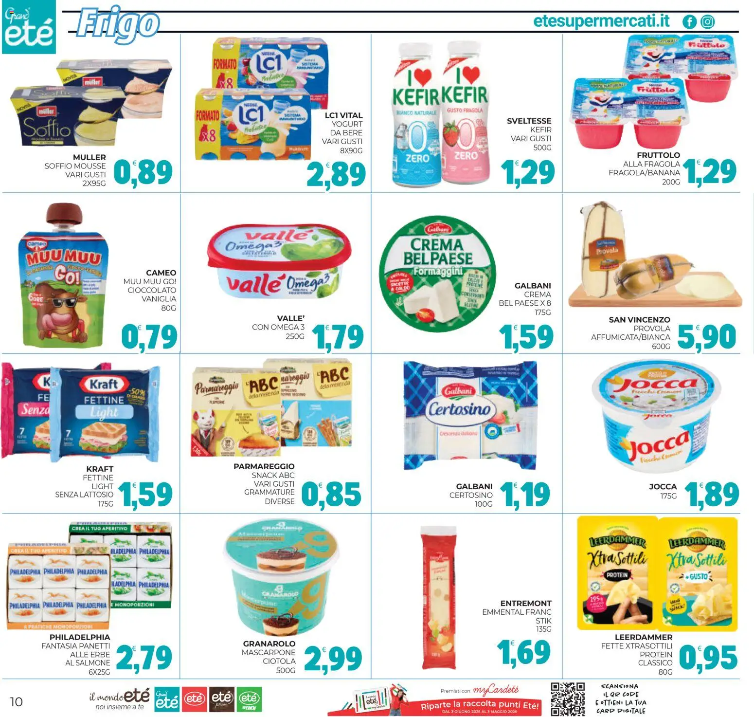 Volantino Eté del 27.02.2026 | Pagina: 10 | Prodotti: Yogurt, Cioccolato, Salmone, Emmental